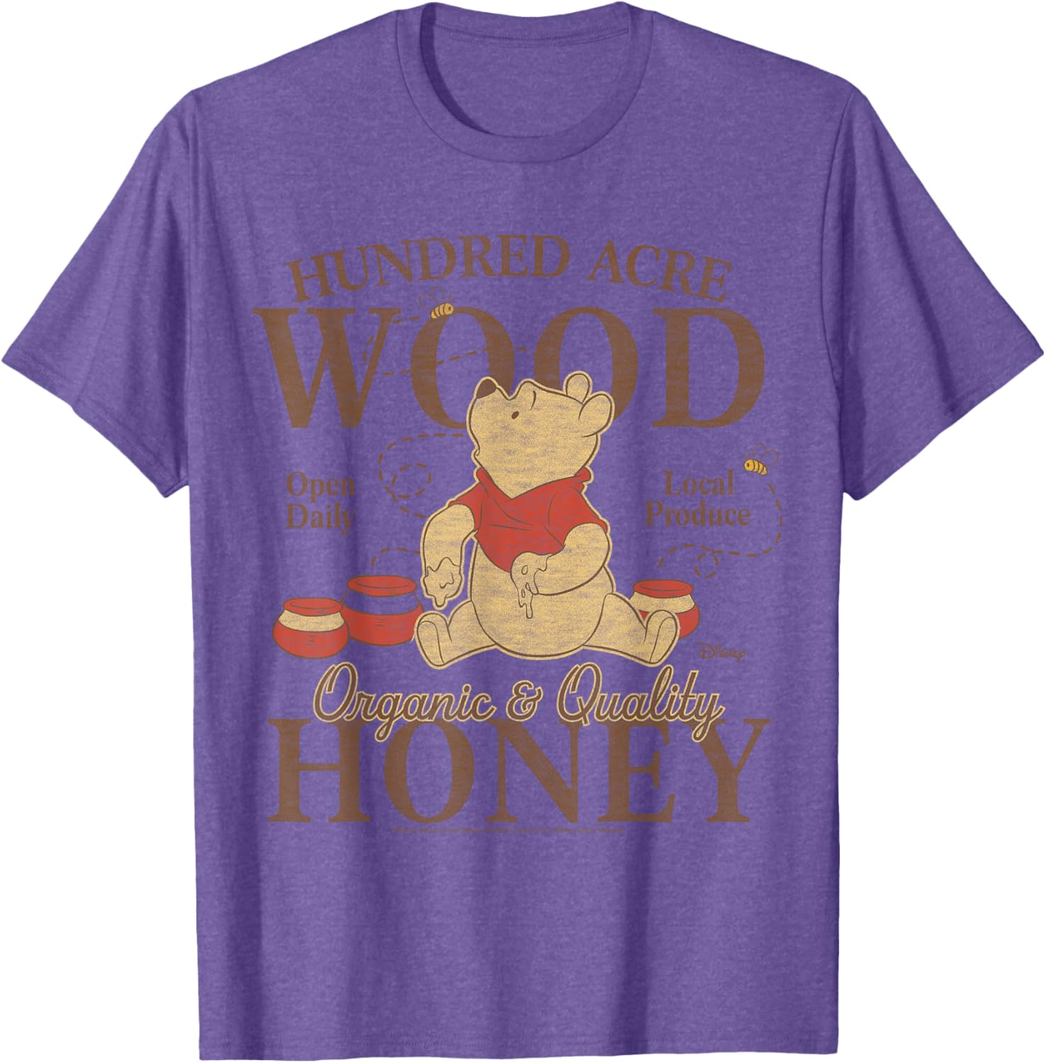 Winnie The Pooh Organic Honey T-Shirt for Kids in Hundred Acre Wood - 3