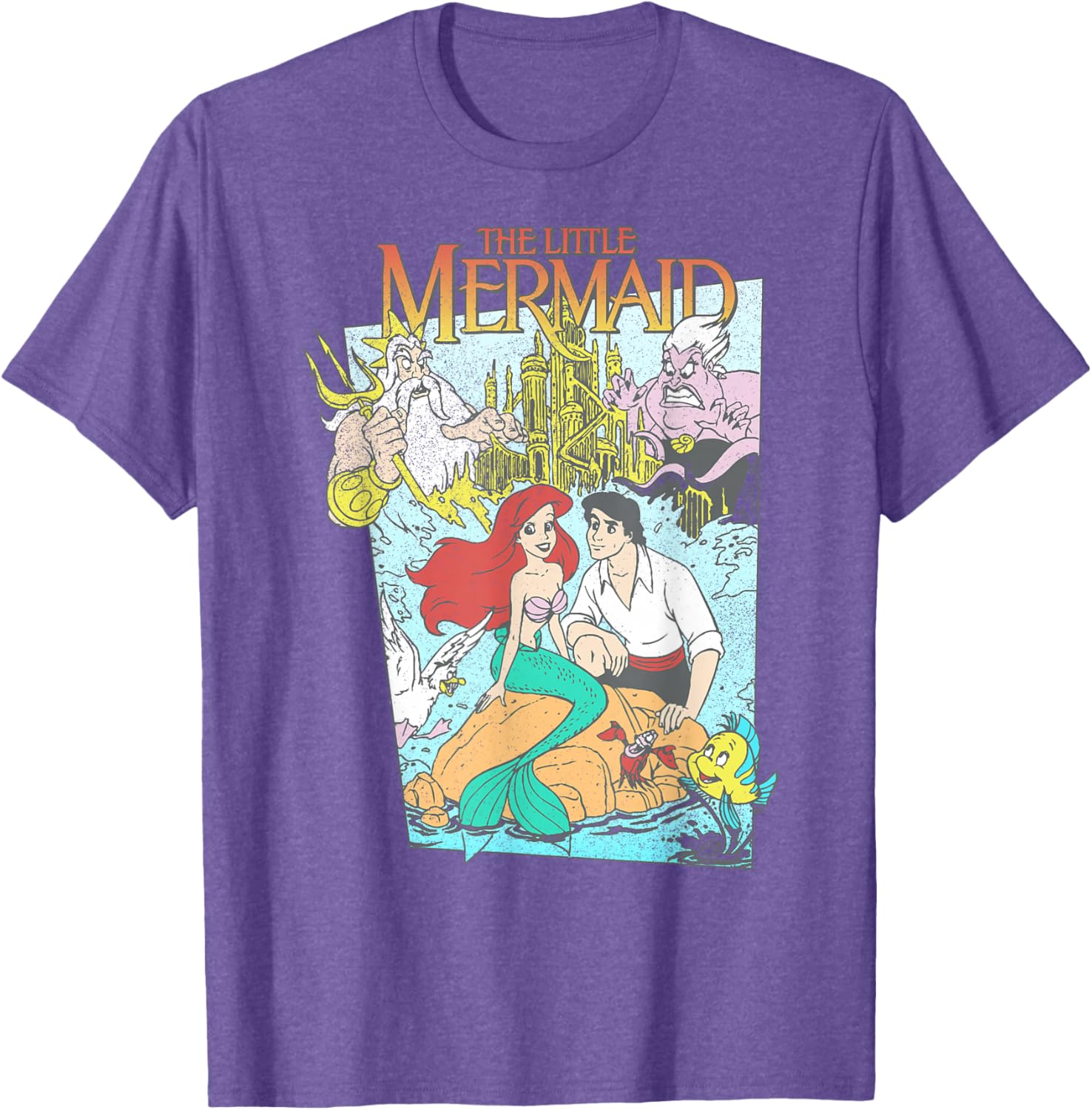 Vintage Little Mermaid Graphic T-Shirt for Disney Fans - Retro Style Apparel - 10