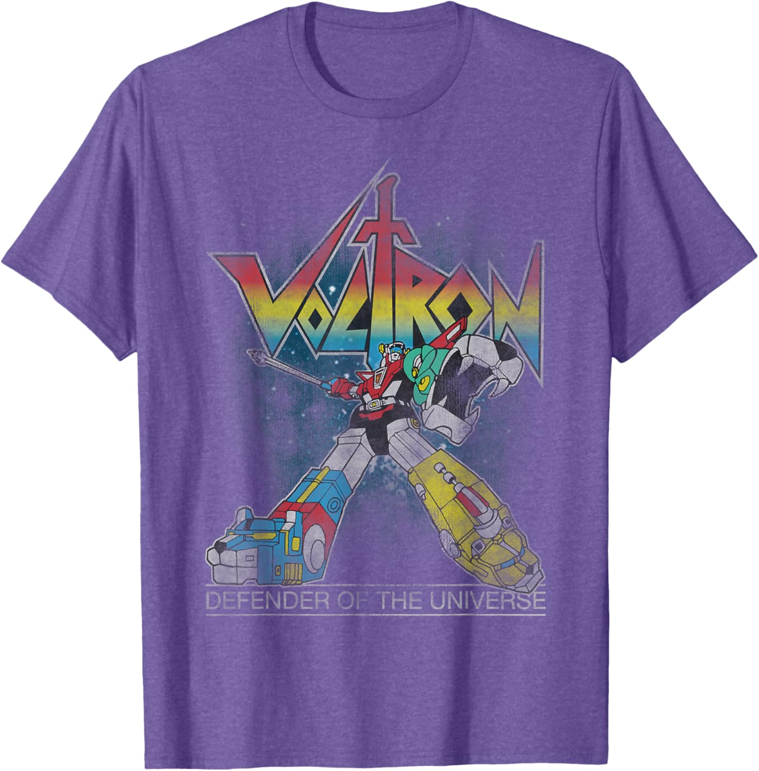 Voltron Retro Defender Rainbow Graphic T-Shirt for Fans and Collectors - 6