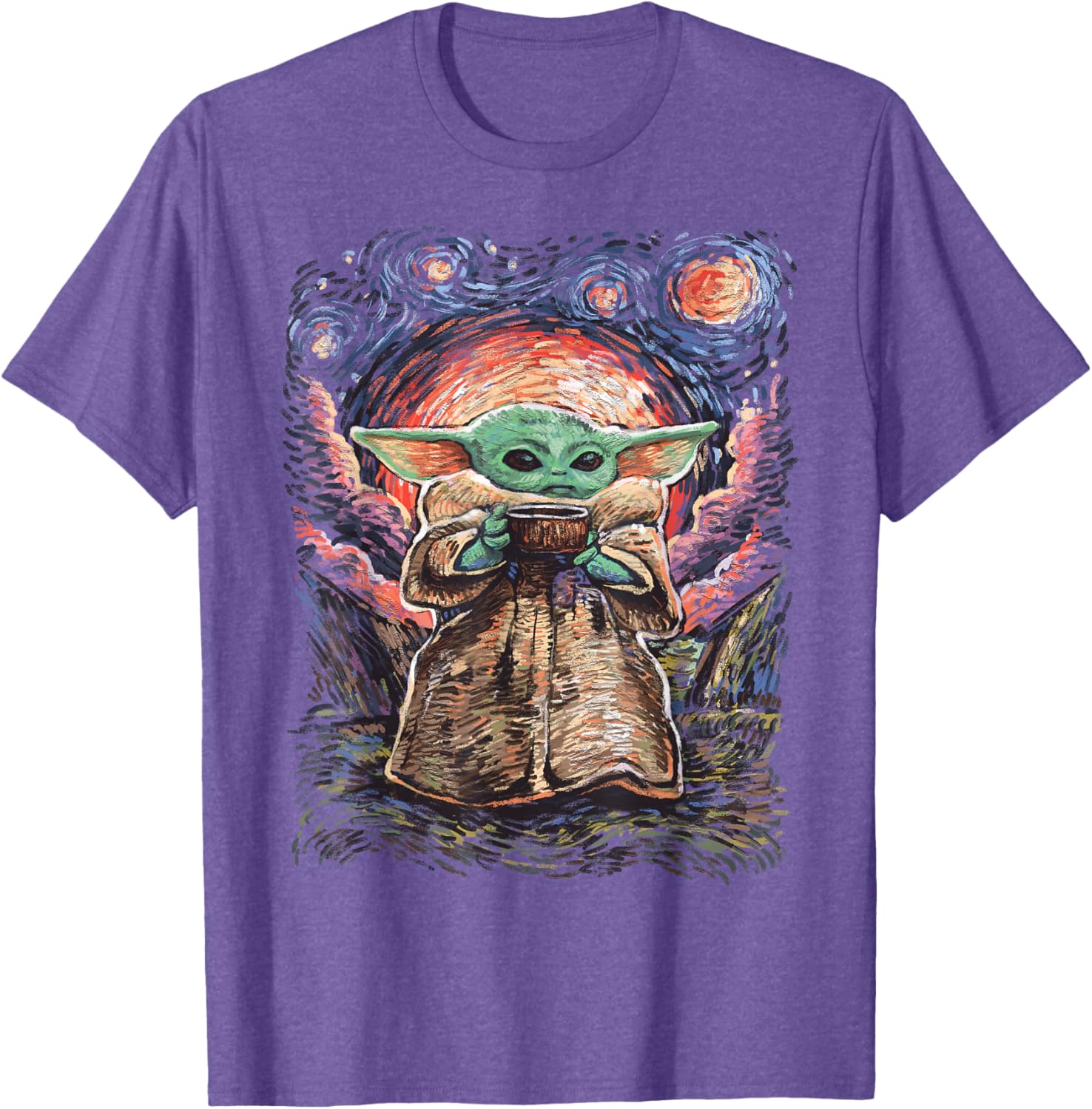 Star Wars The Child Starry Night T-Shirt for Fans of All Ages - 1