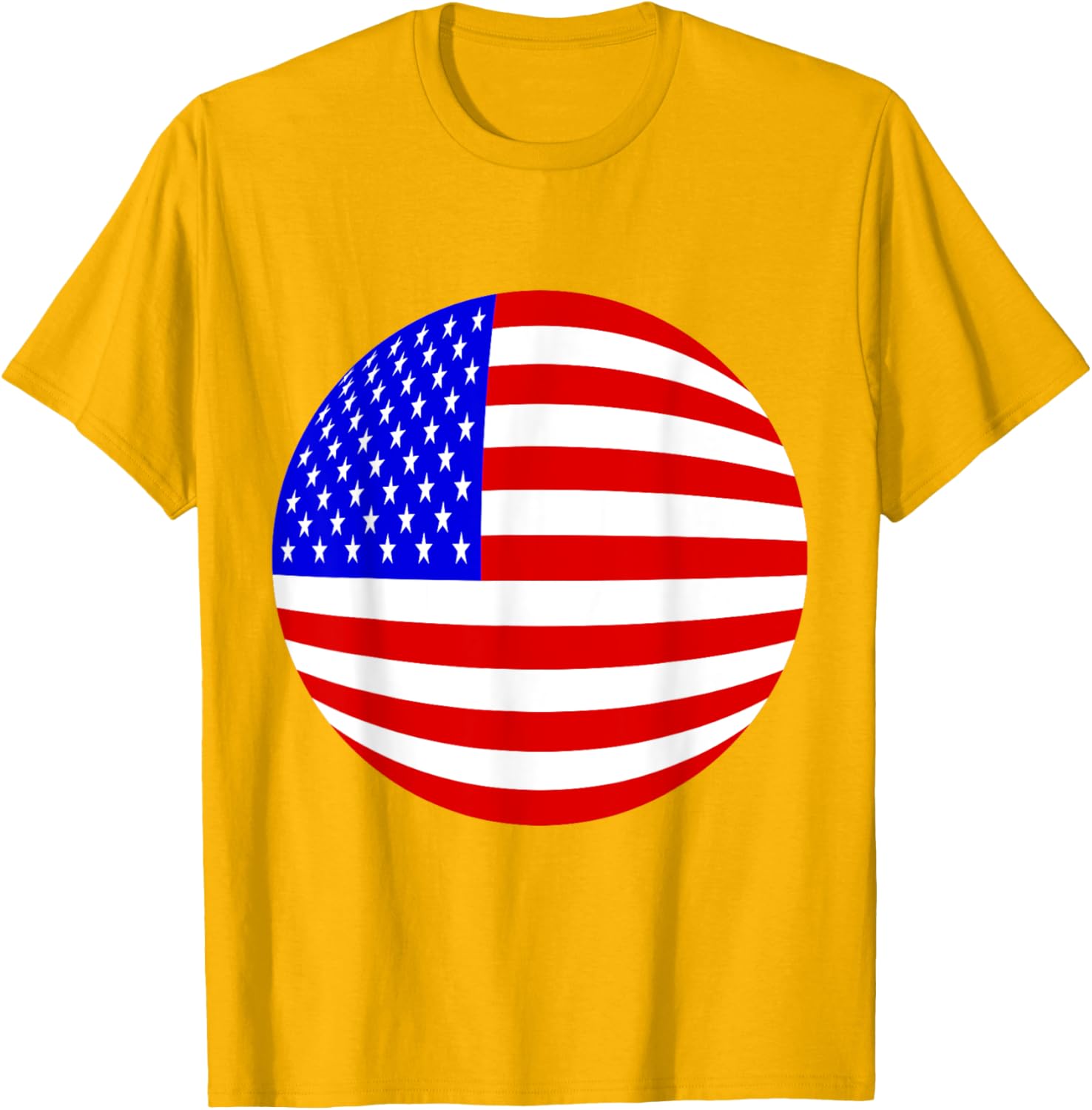 Patriotic American Flag T-Shirt with Stars and Stripes in Red and Blue - 27