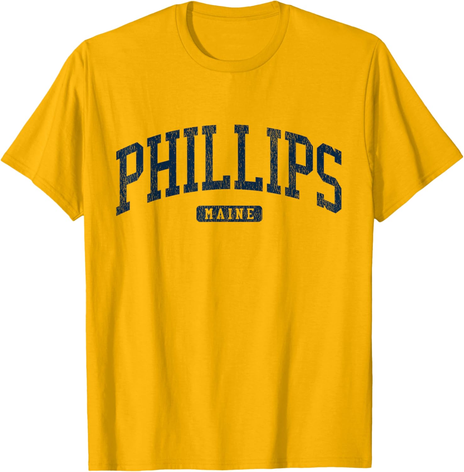 Phillips Maine College University Blue T-Shirt for Students and Alumni - 12