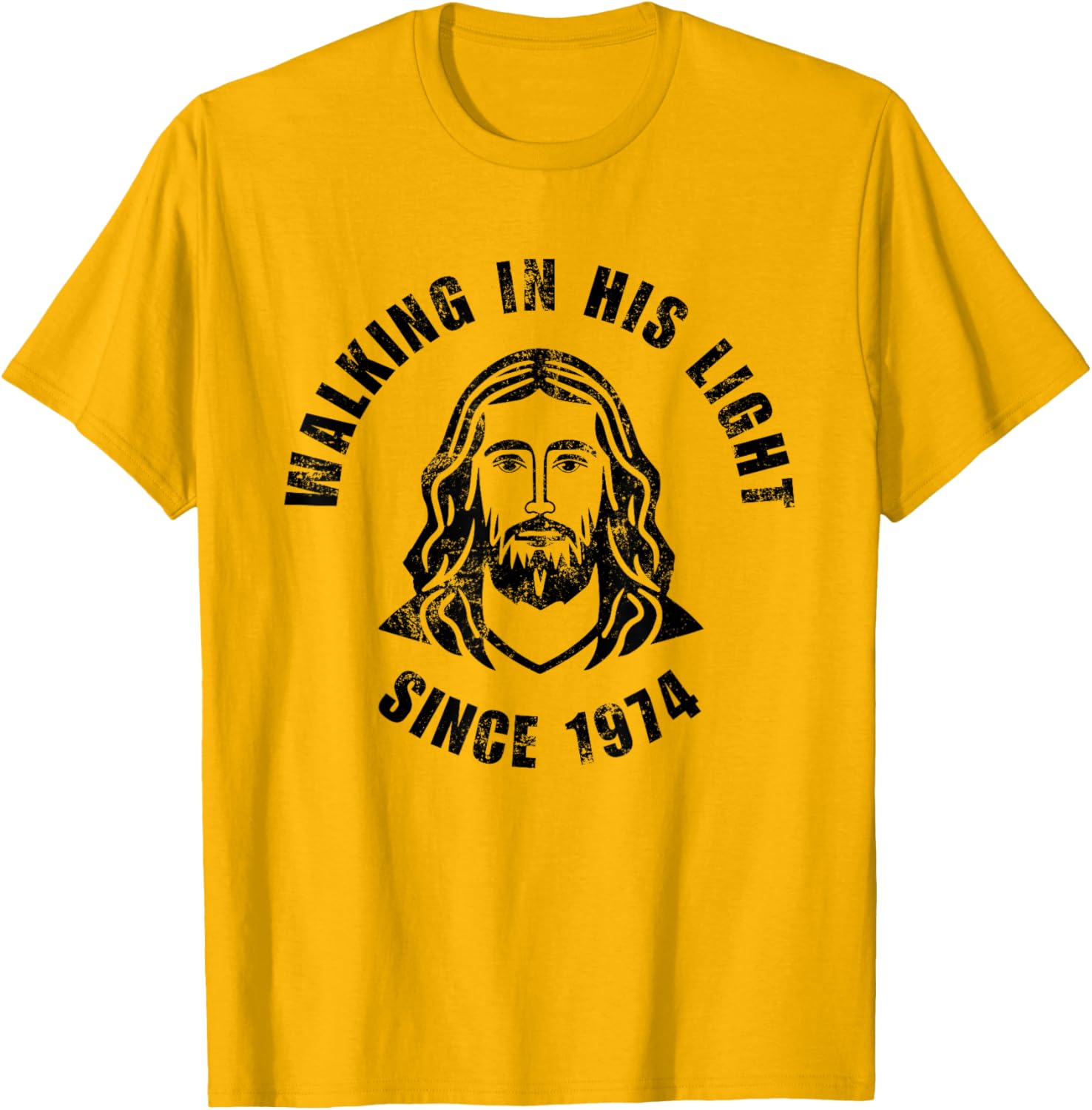 Walking In His Light Since 1974 Christian Quote T-Shirt for Positivity - 2