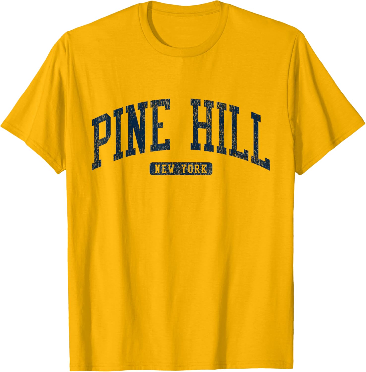 Pine Hill New York College Style Blue T-Shirt for Trendy Students - 14