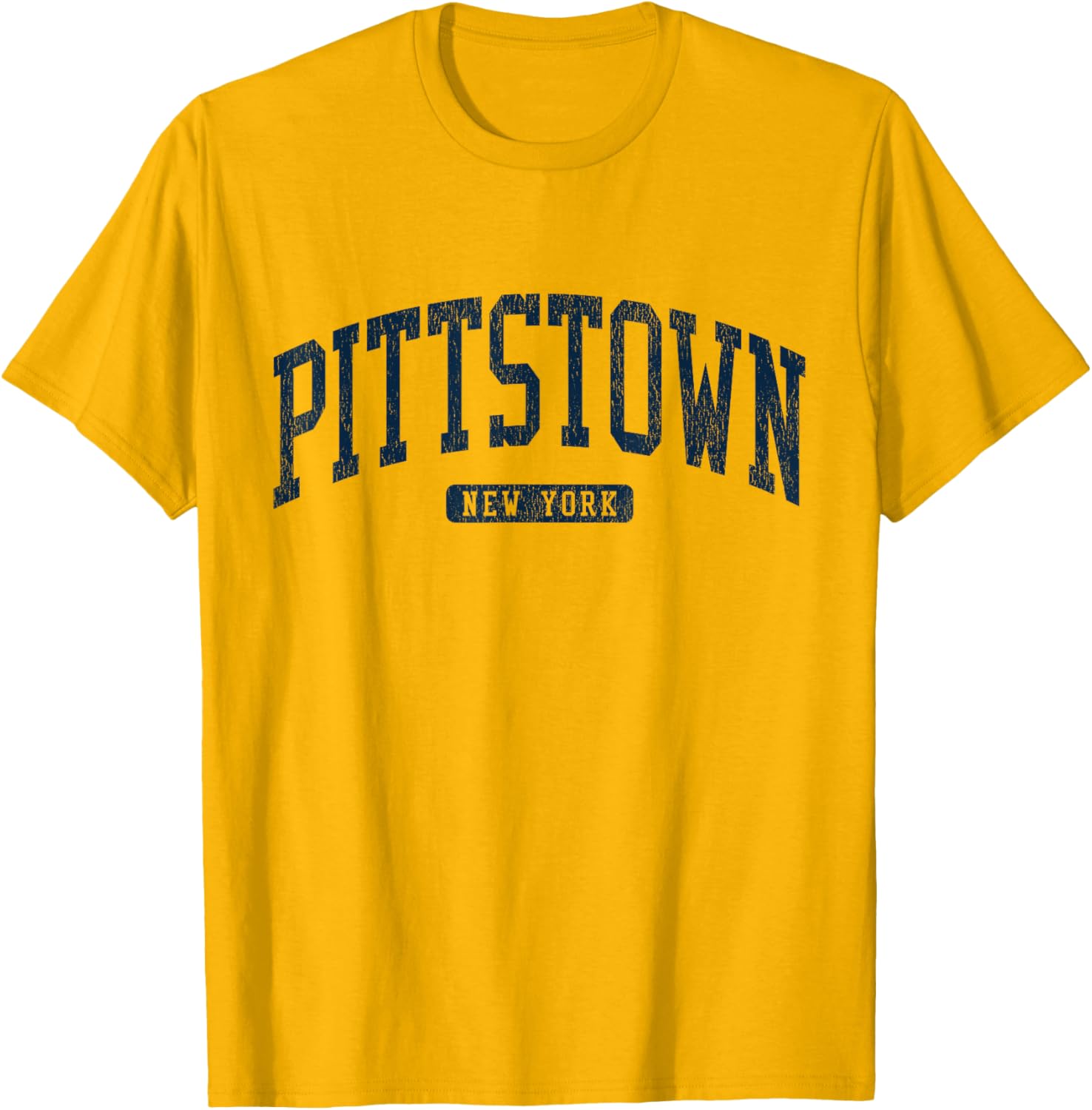Pittstown NY College Style Blue T-Shirt for Students and Alumni - 4