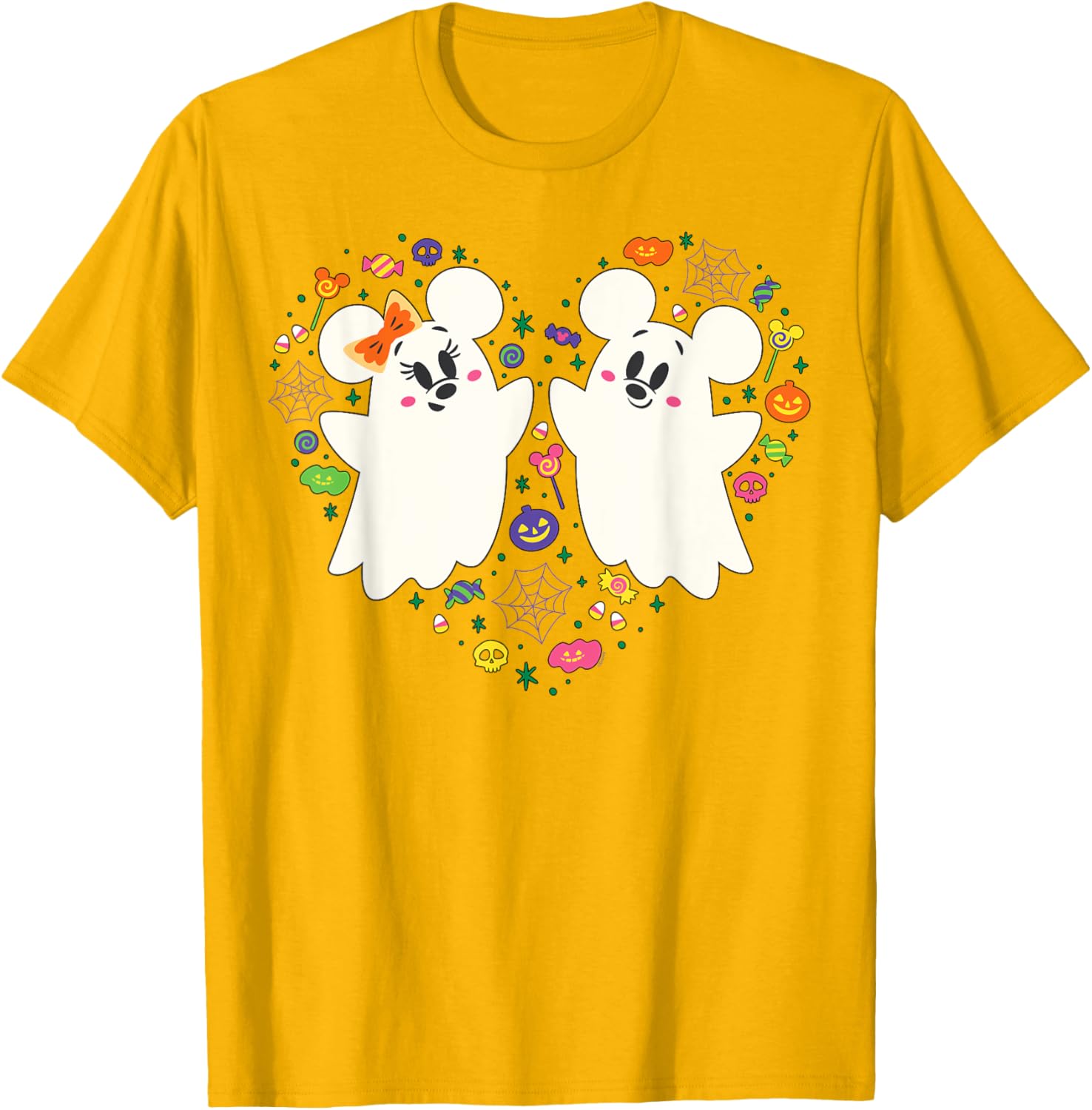 Disney Mickey and Minnie Ghosts Halloween Heart T-Shirt for Kids - 5