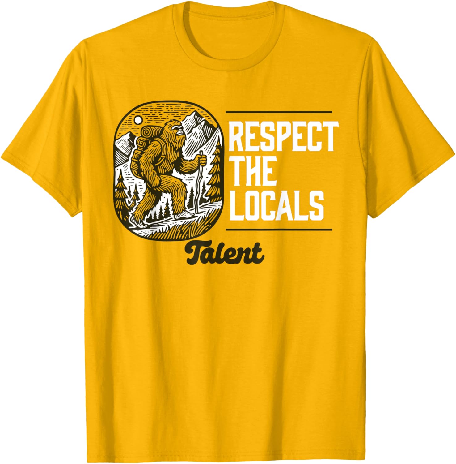 Talented Locals Bigfoot Hiking T-Shirt for Outdoor Adventures - 4