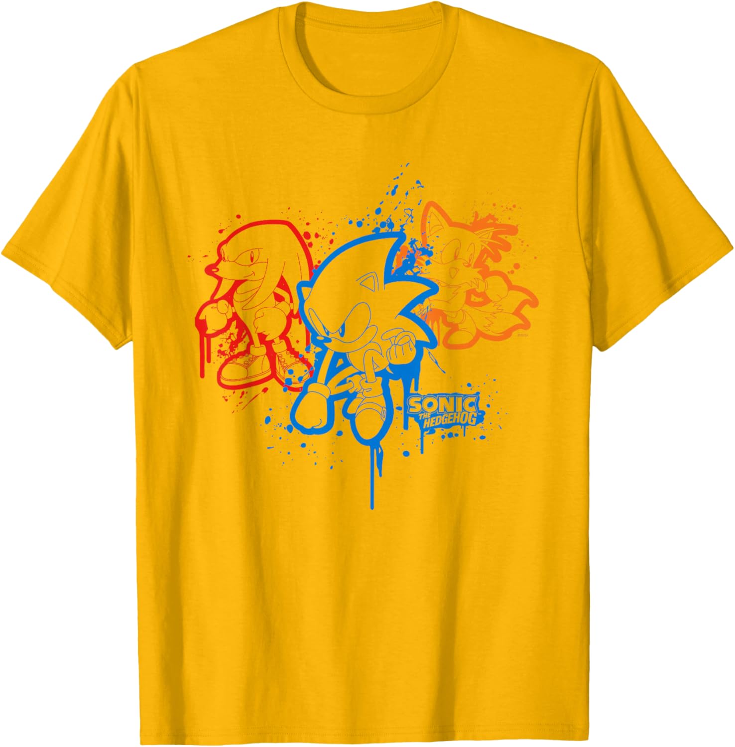 Sonic the Hedgehog Spray Paint T-Shirt Fun Graphic Tee for Fans - 11
