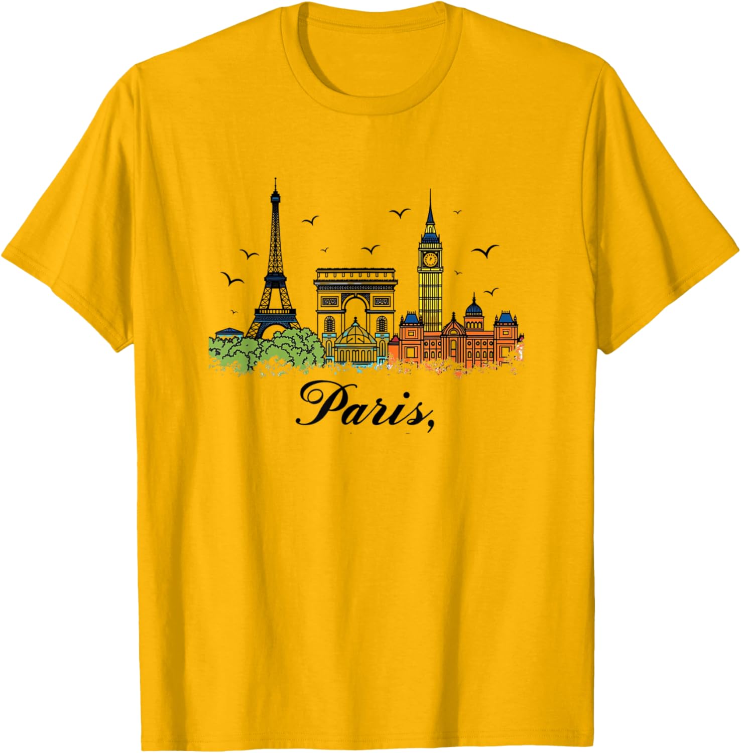 Vintage Eiffel Tower Paris T-Shirt Je T'aime Retro Style Souvenir Wear - 2