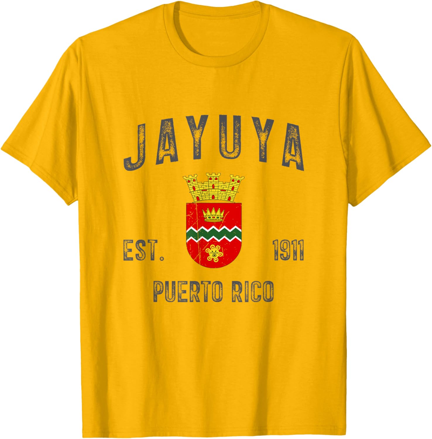 Vintage Jayuya Puerto Rico Flag T-Shirt Established 1911 for Proud Islanders - 5