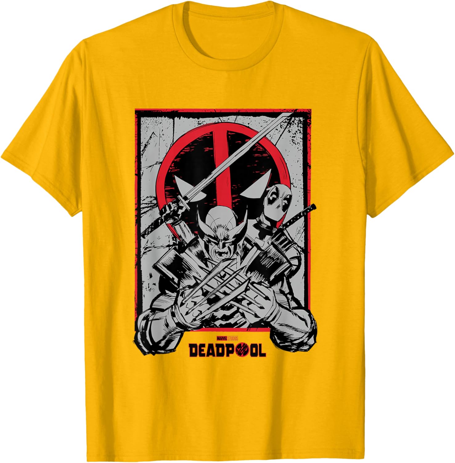 Vintage Deadpool and Wolverine Comic Art T-Shirt for Marvel Fans - 1