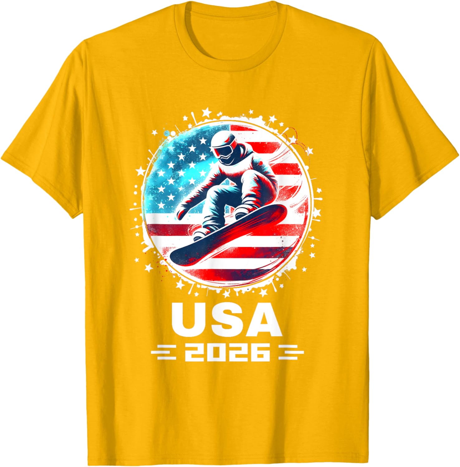 USA Team 2026 Snowboarding T-Shirt for Fans of American Style - 13