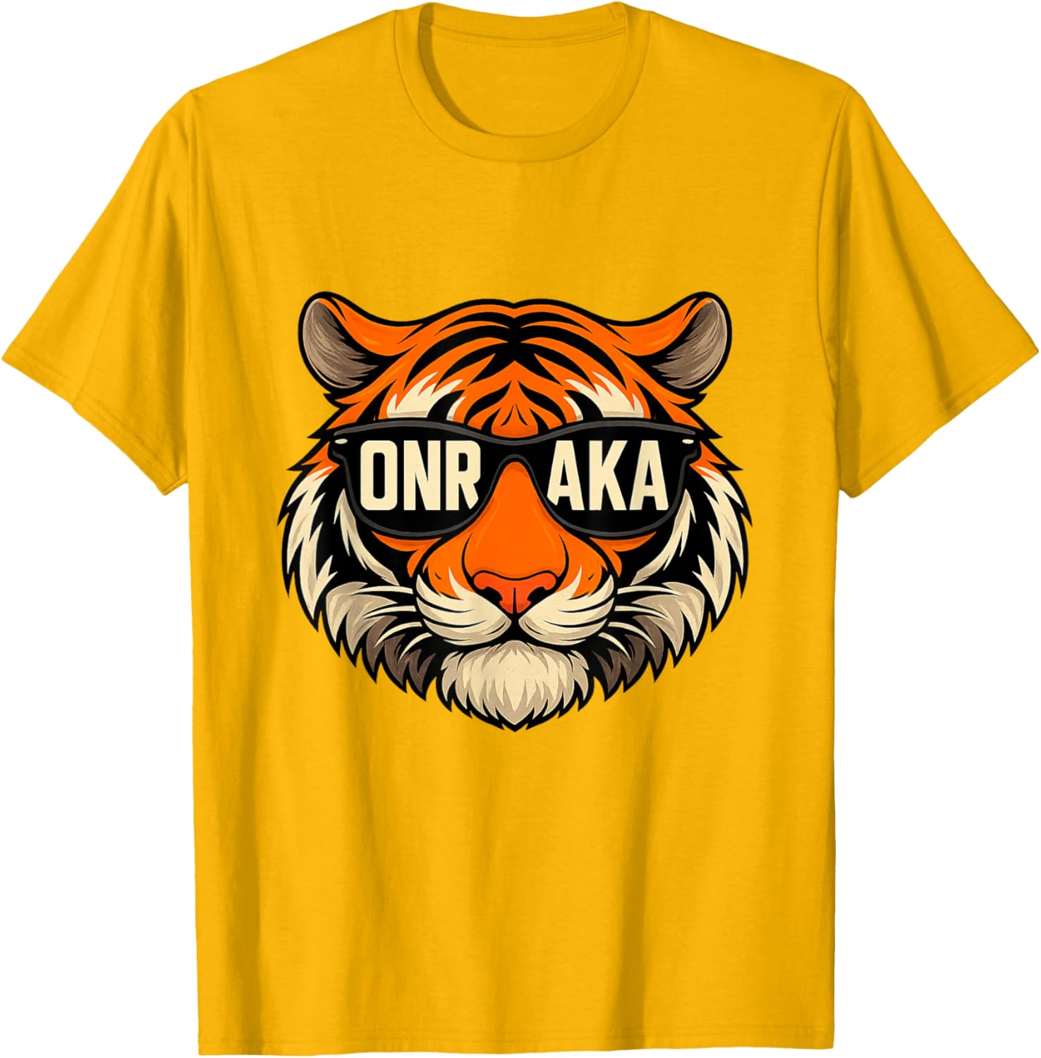Vintage Tiger Graphic T-Shirt Onrakas Retro Sunglasses Unity Apparel - 24