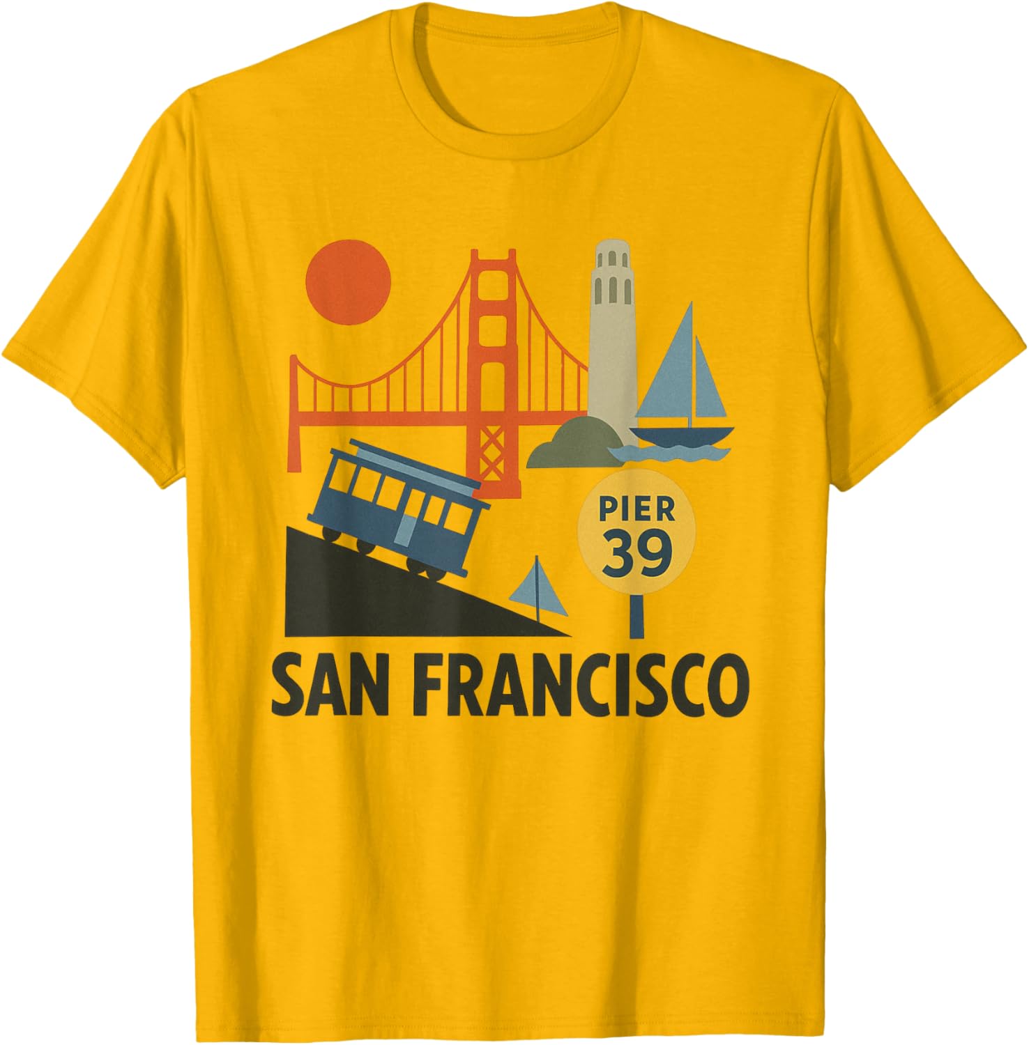 San Francisco Icons T-Shirt Featuring Famous City Landmarks - 6