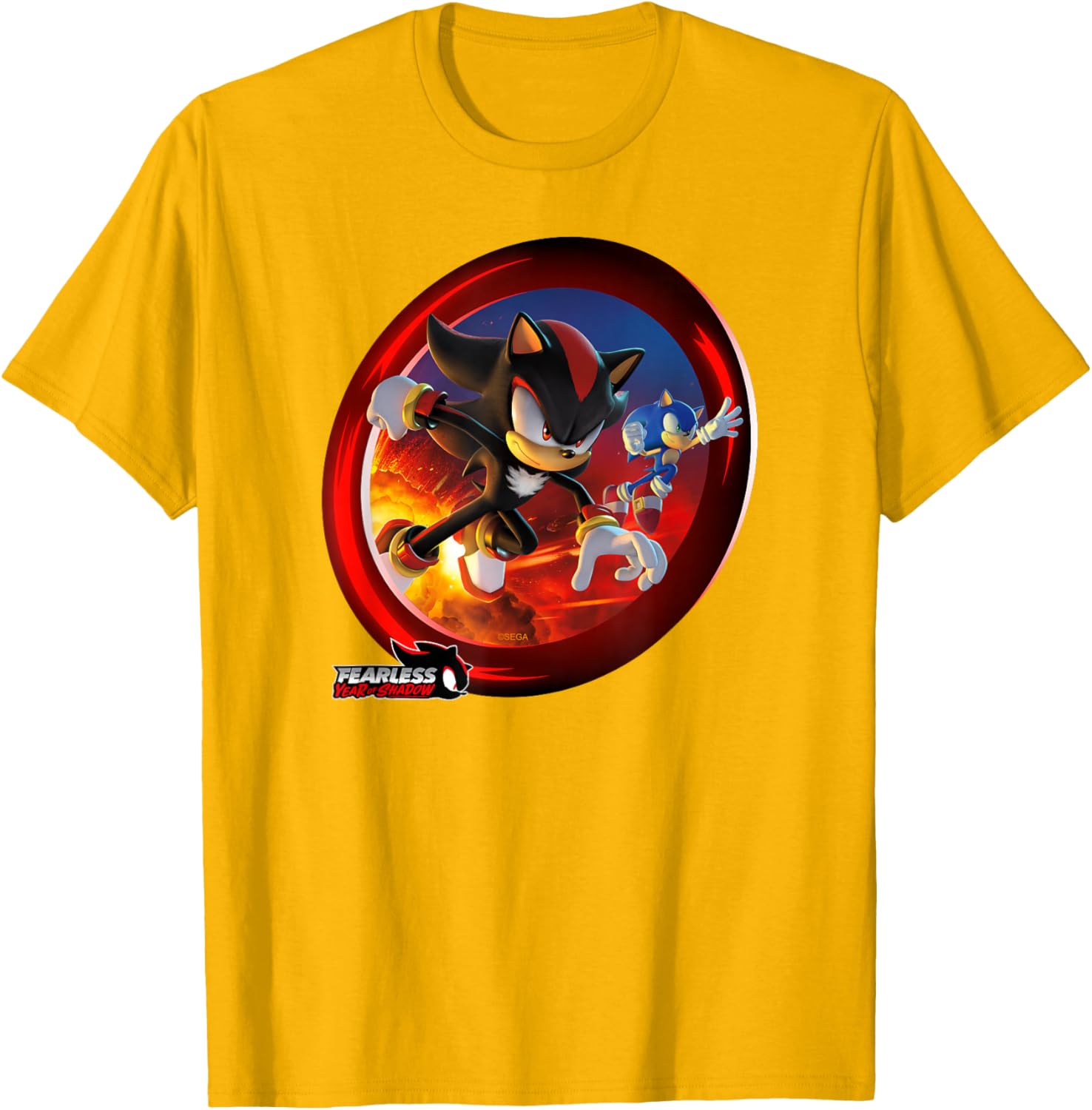 Sonic the Hedgehog Fearless Year of Shadow Graphic T-Shirt for Fans - 6