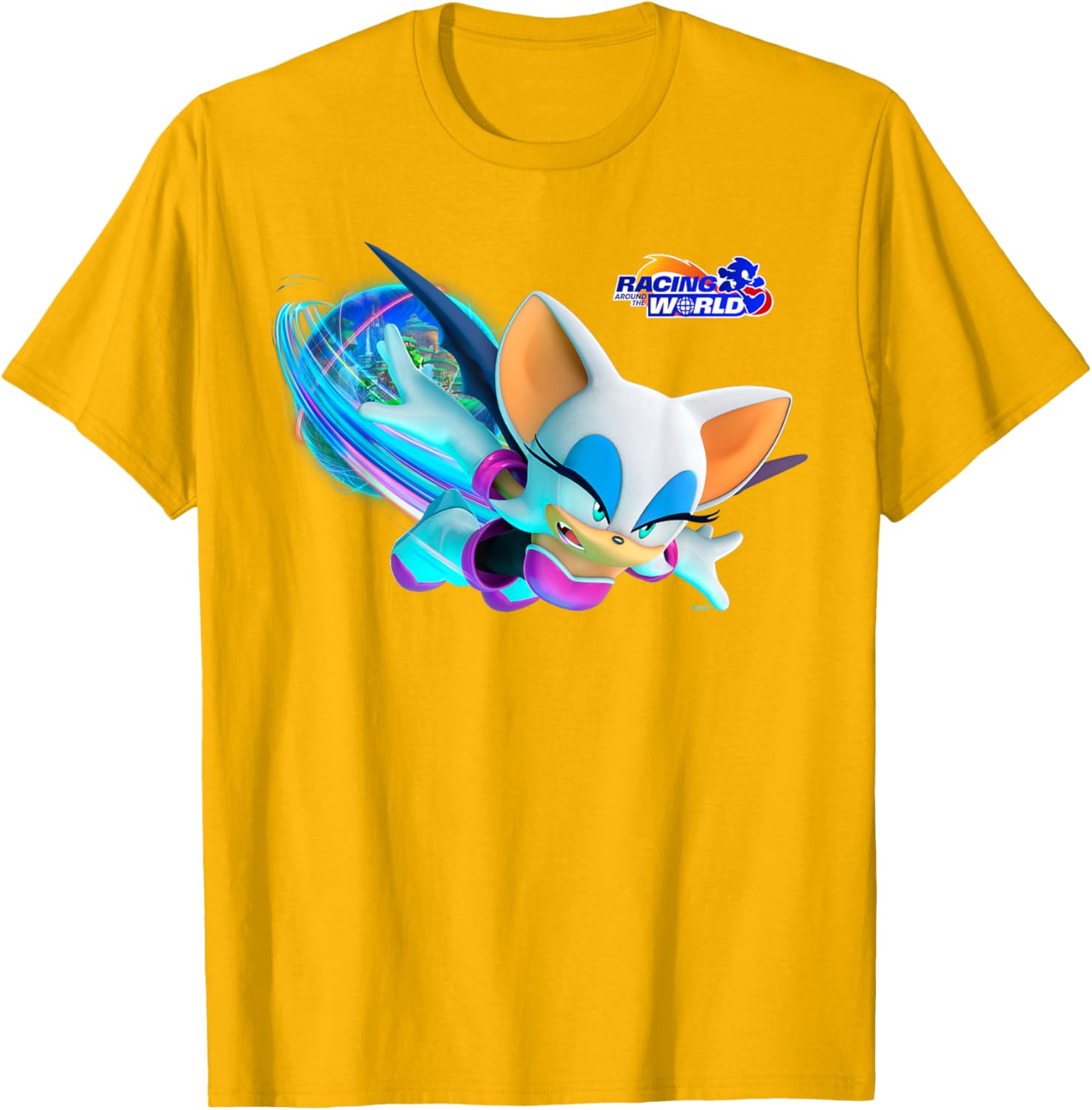 Sonic the Hedgehog Racing Around the World Rouge T-Shirt for Fans - 21