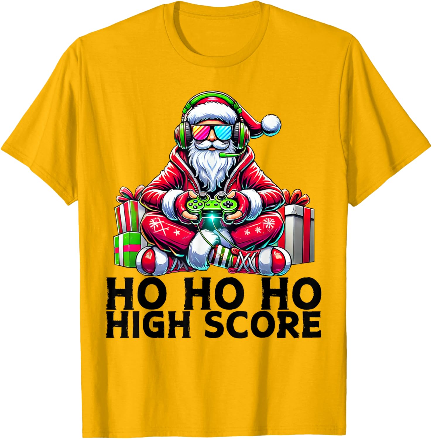 Santa Claus Gaming T-Shirt for Christmas Gamers - Fun Holiday Apparel - 9