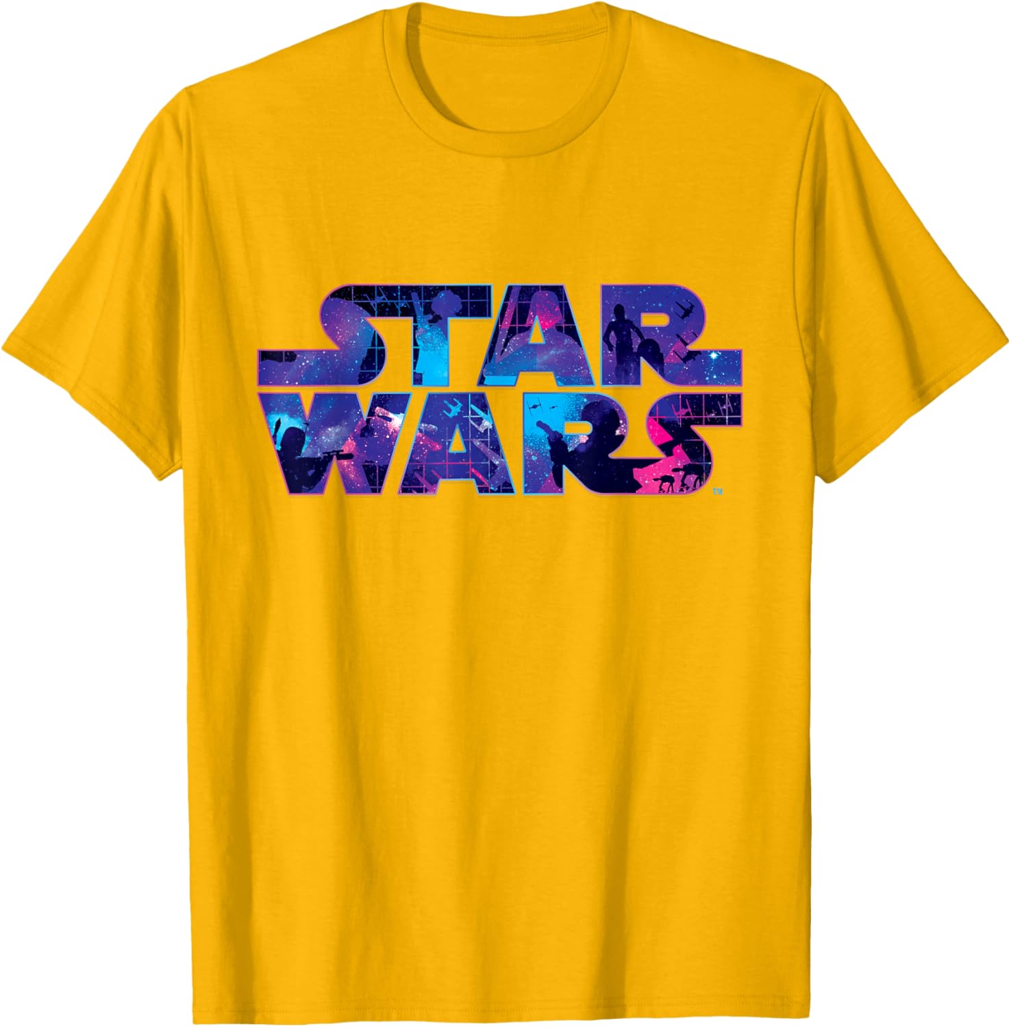 Retro 90s Star Wars Logo Galaxy T-Shirt for Fans of Classic Sci-Fi - 2