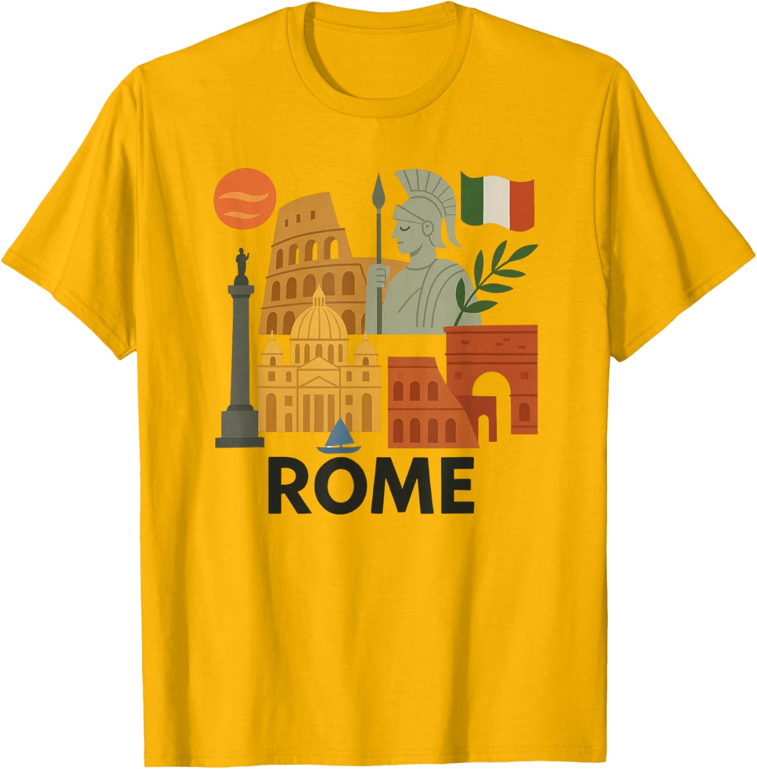 Rome Italy Landmarks Graphic Tee Perfect Souvenir for Travelers - 1