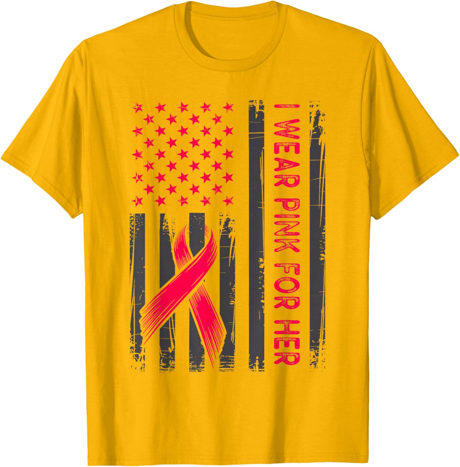 Support Breast Cancer Awareness with I Wear Pink for Her T-Shirt - 1