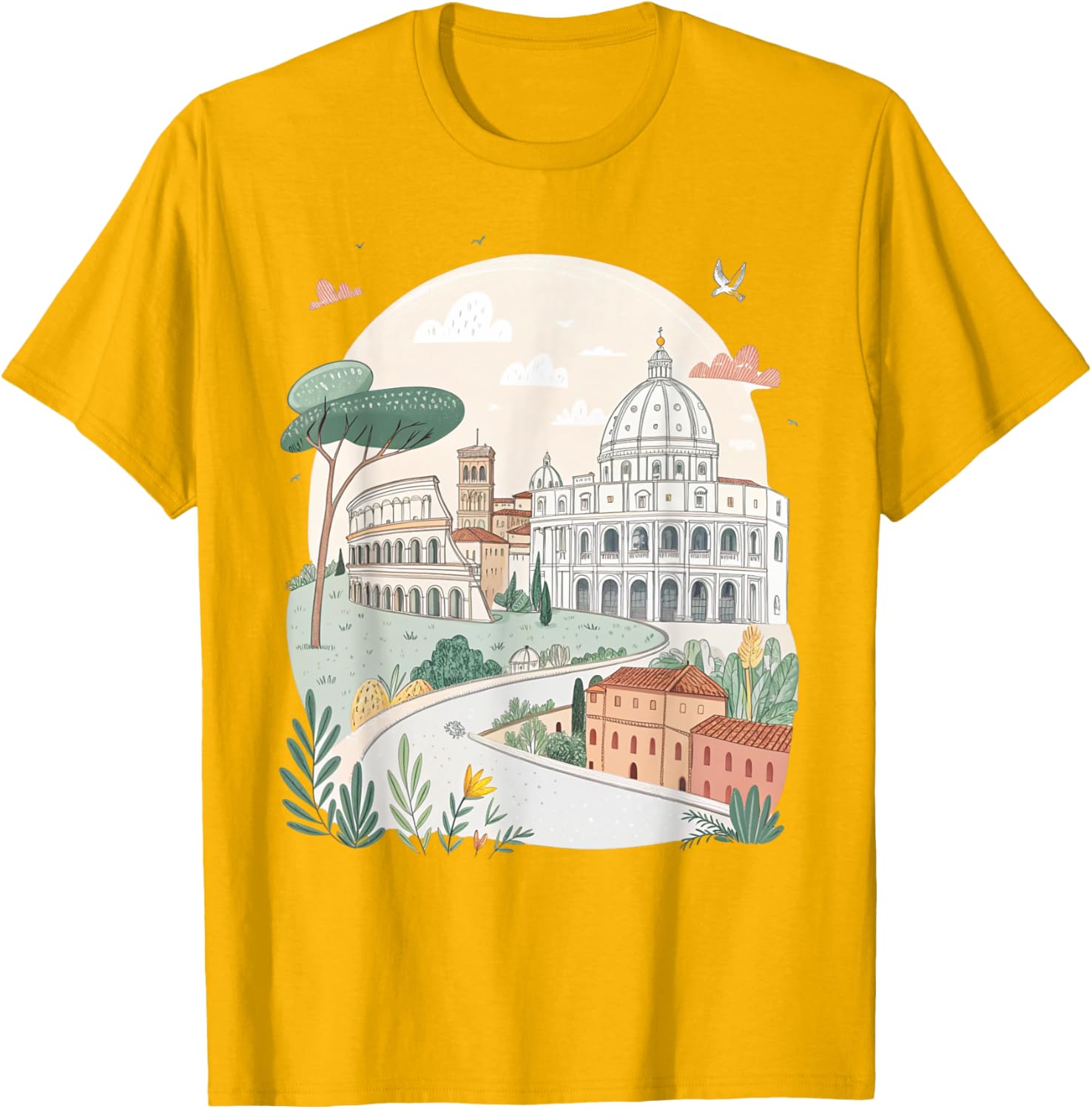 Rome Colosseum Souvenir T-Shirt for Travelers - Stylish Italian Landmark Apparel - 7
