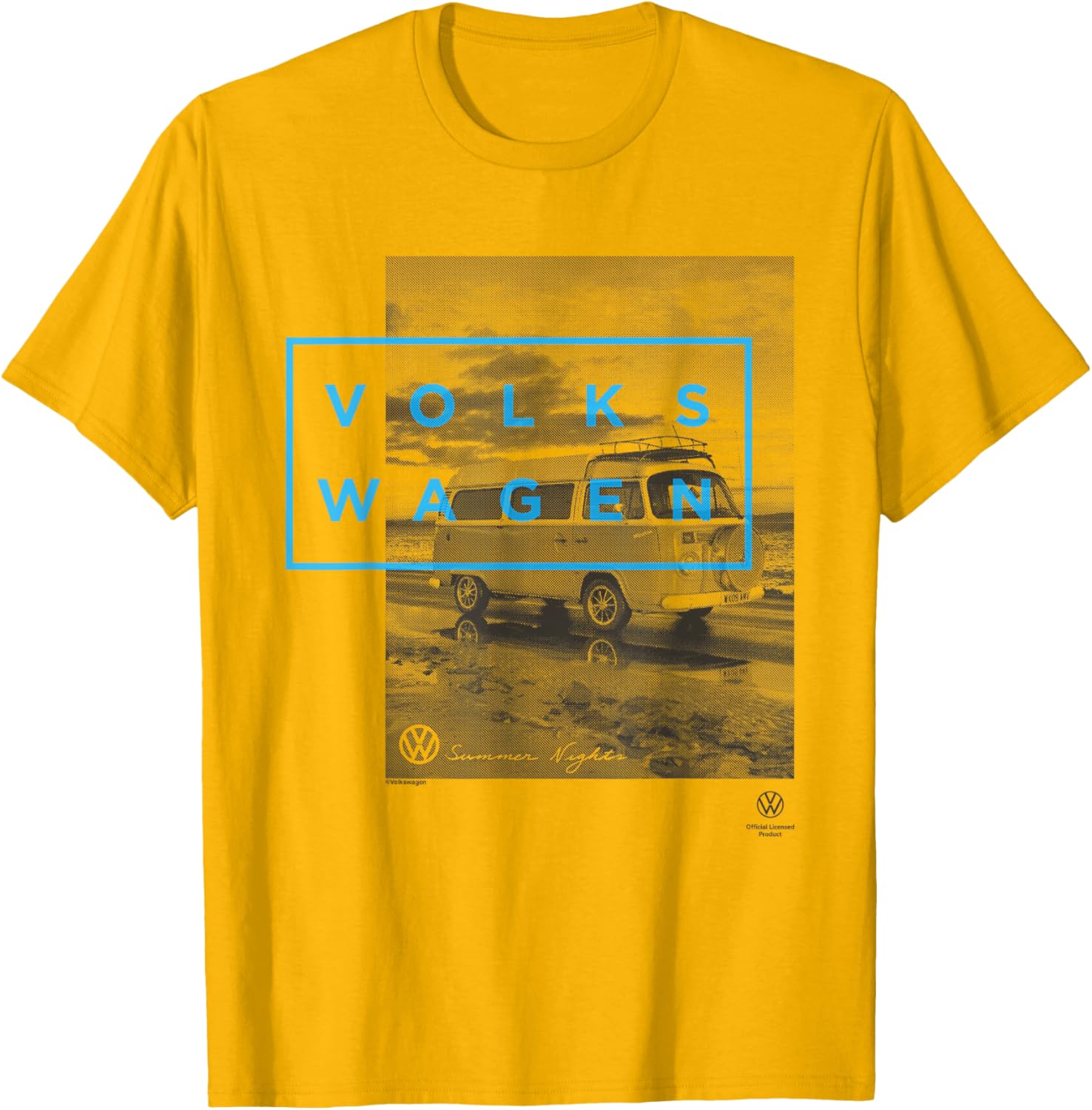 Volkswagen Campervan Beach Summer Nights T-Shirt for Fun Summer Style - 4