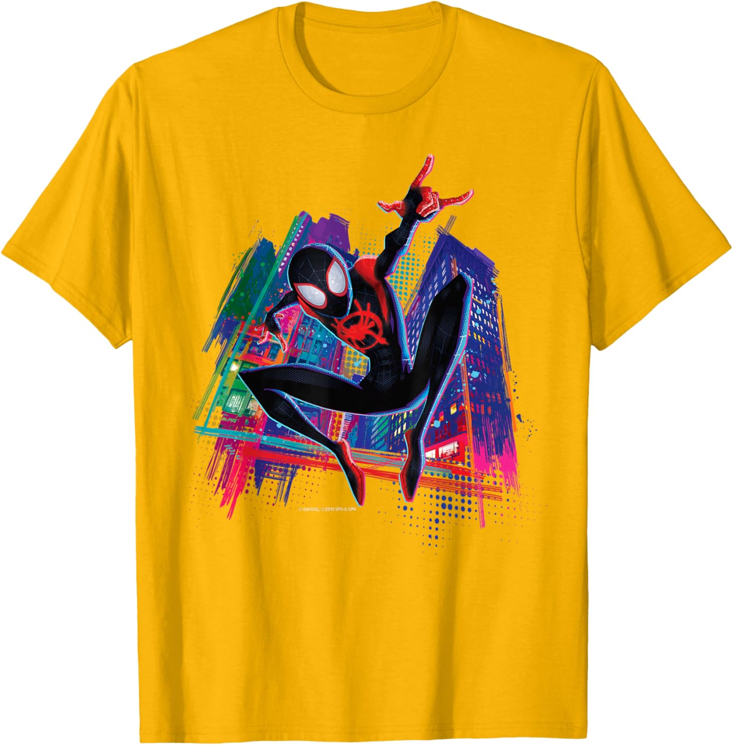 Spider-Man Miles Morales Graffiti City T-Shirt for Stylish Fans - 2