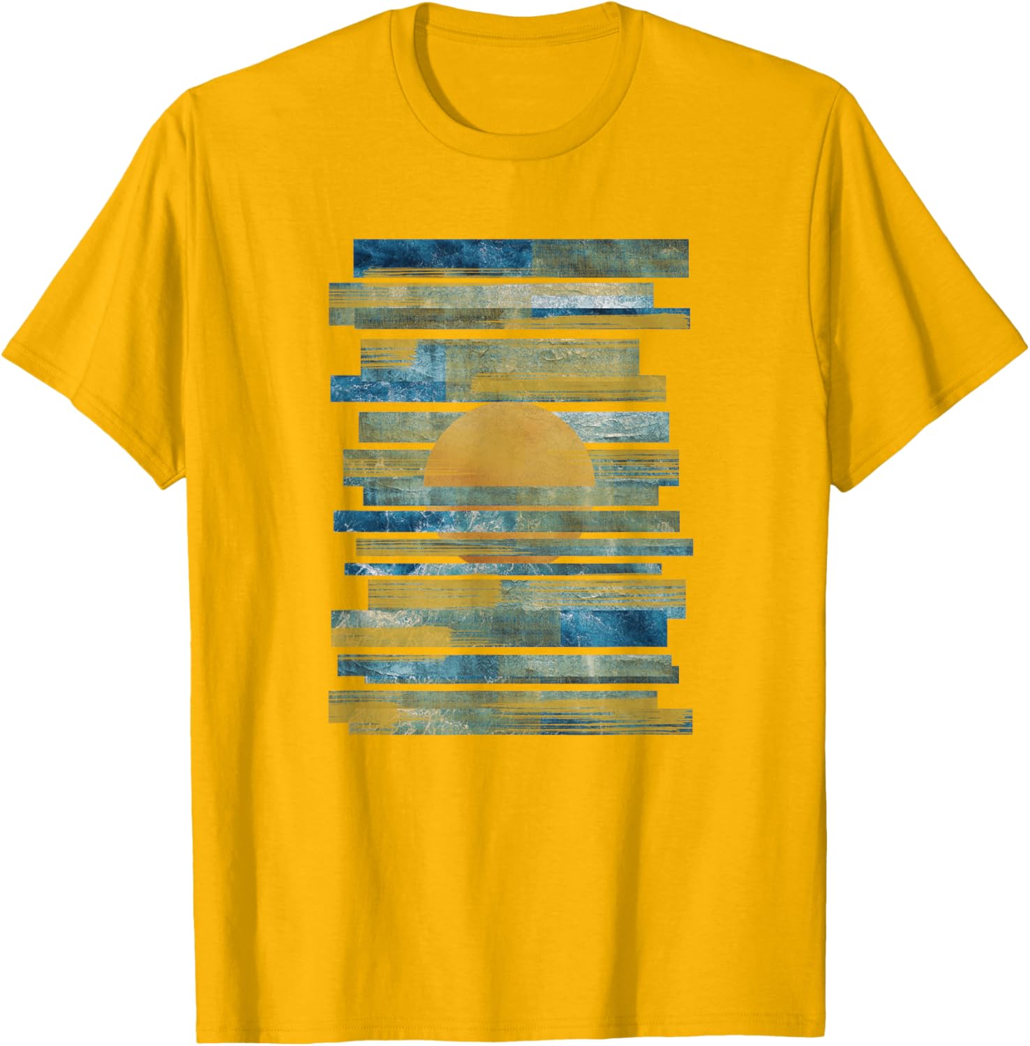 Oceanic Sunset Strips T-Shirt for Effortless Style and Comfort - 8