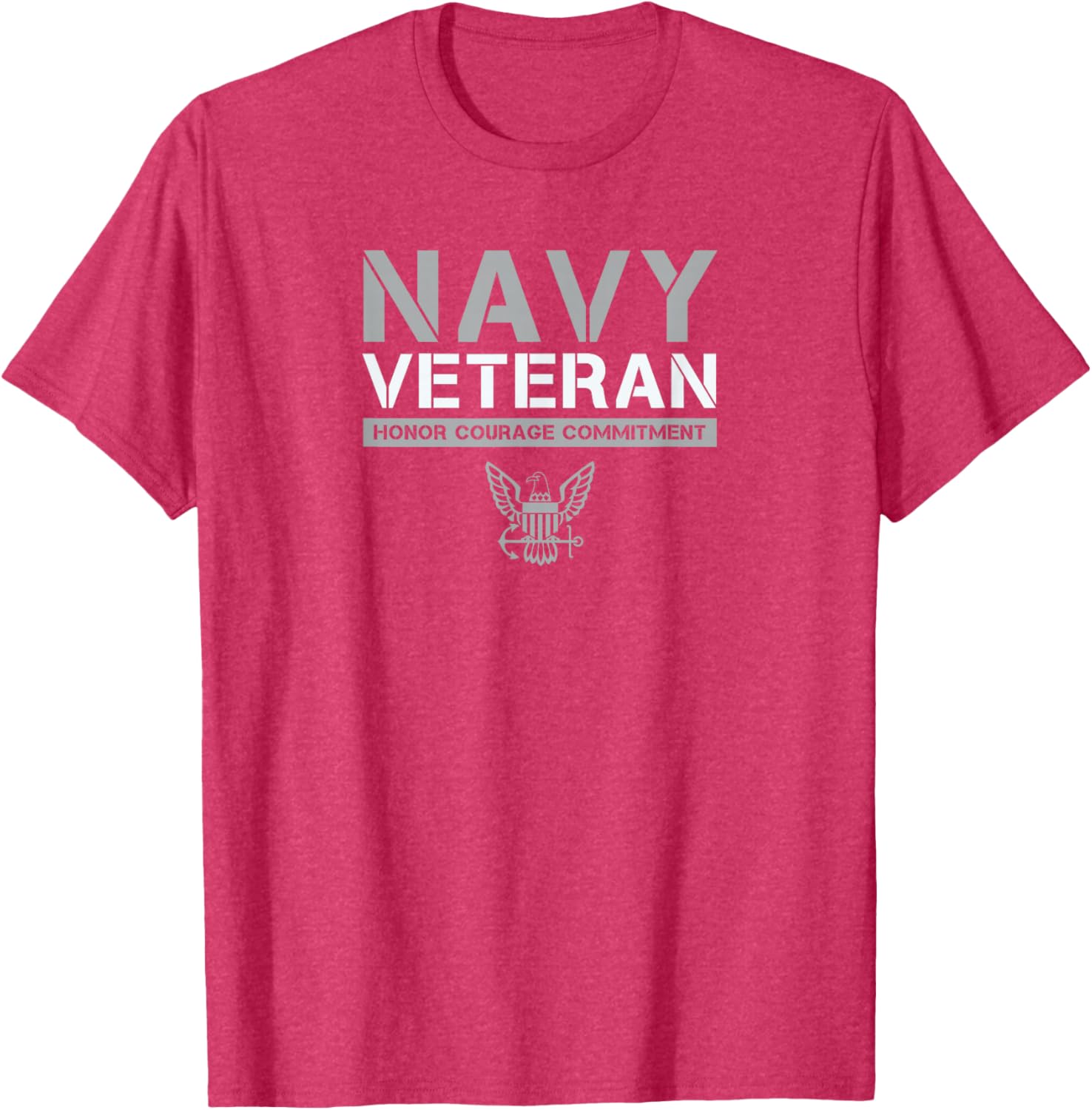 US Navy Veteran Honor Courage Commitment T-Shirt - Stylish Military Apparel - 2