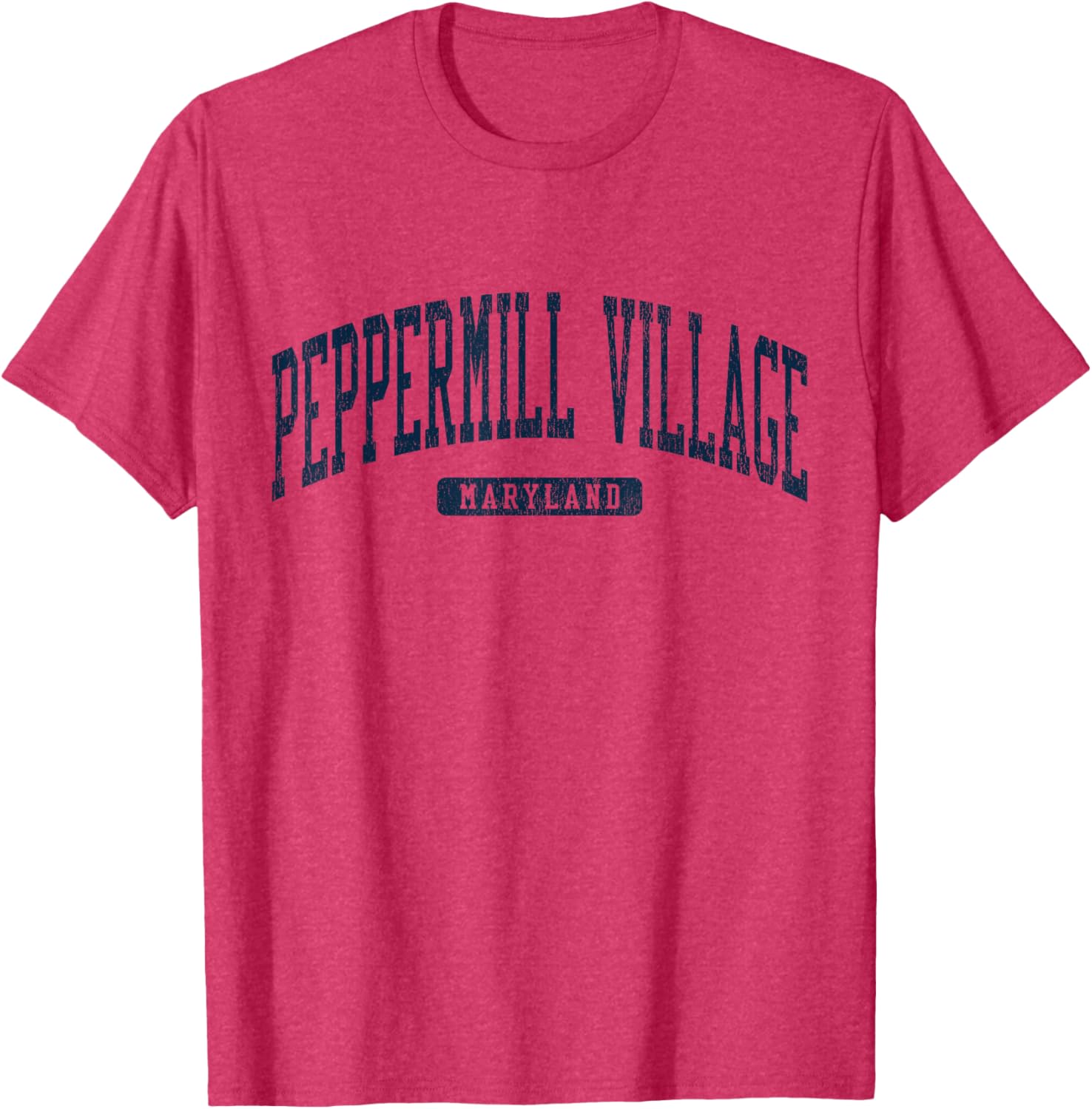 Peppermill Village Maryland College Blue T-Shirt for University Students - 17