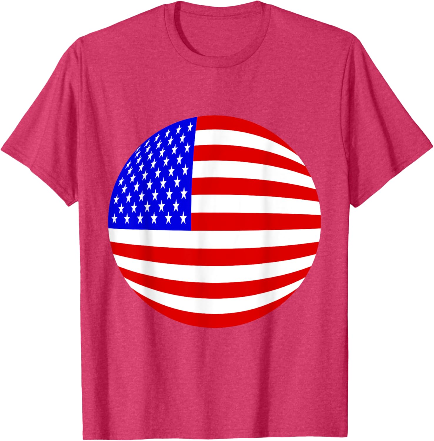 Patriotic American Flag T-Shirt with Stars and Stripes in Red and Blue - 18