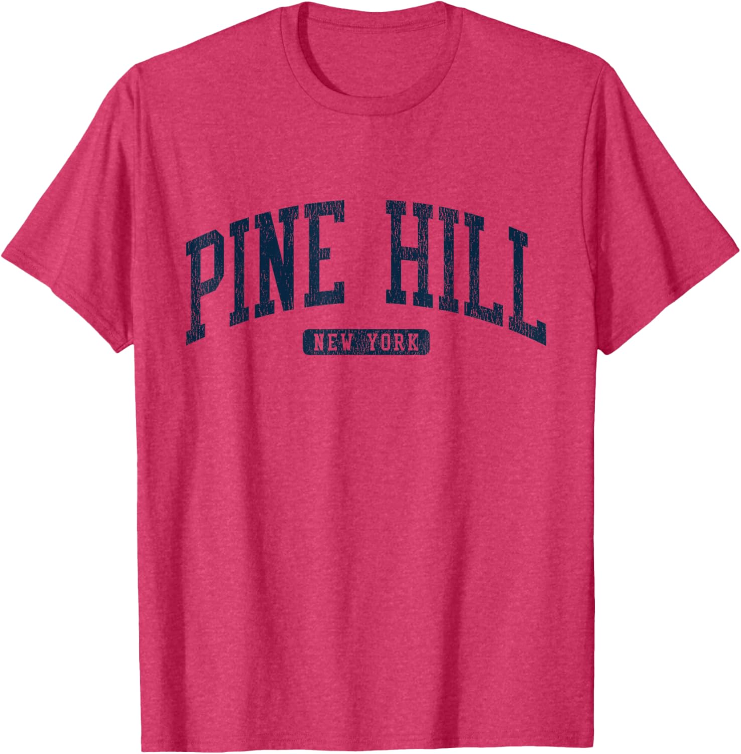 Pine Hill New York College Style Blue T-Shirt for Trendy Students - 5