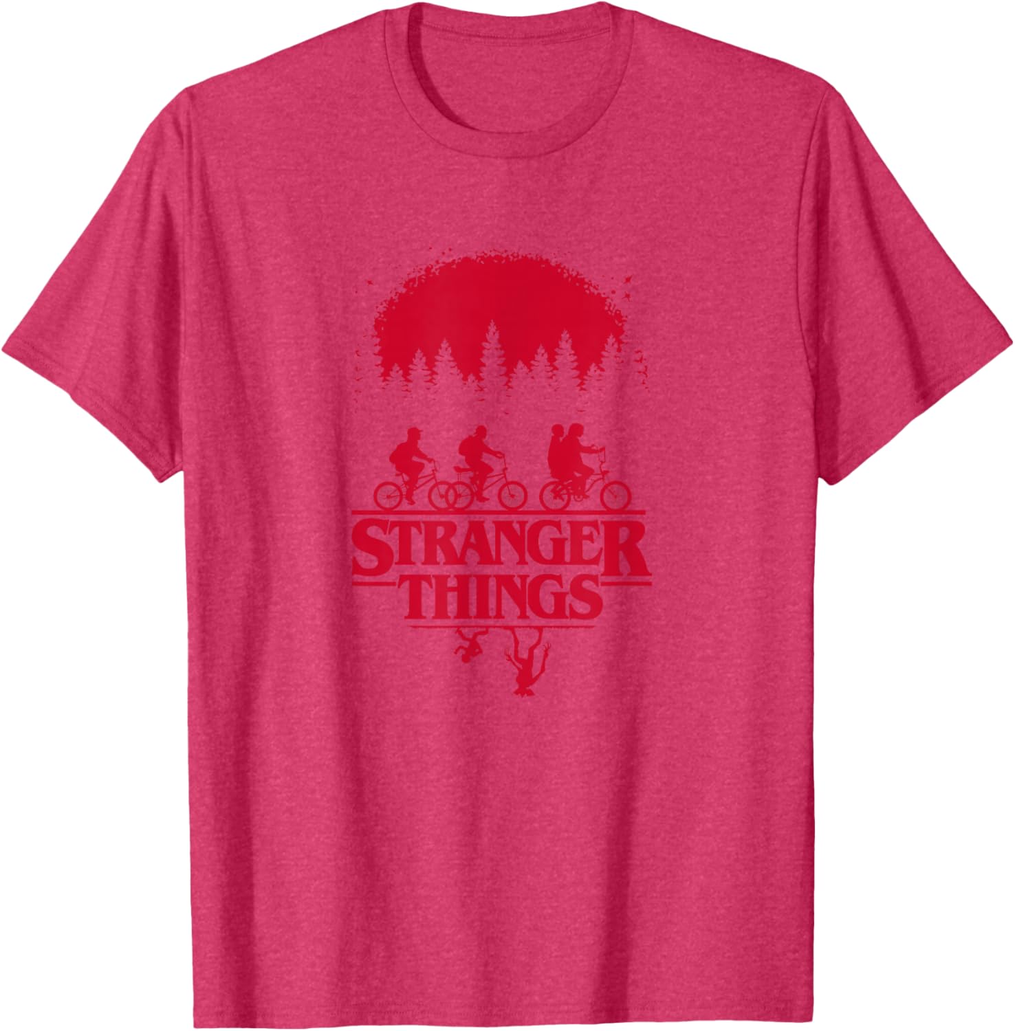 Stranger Things Upside Down Silhouette Group Shot T-Shirt for Fans - 1