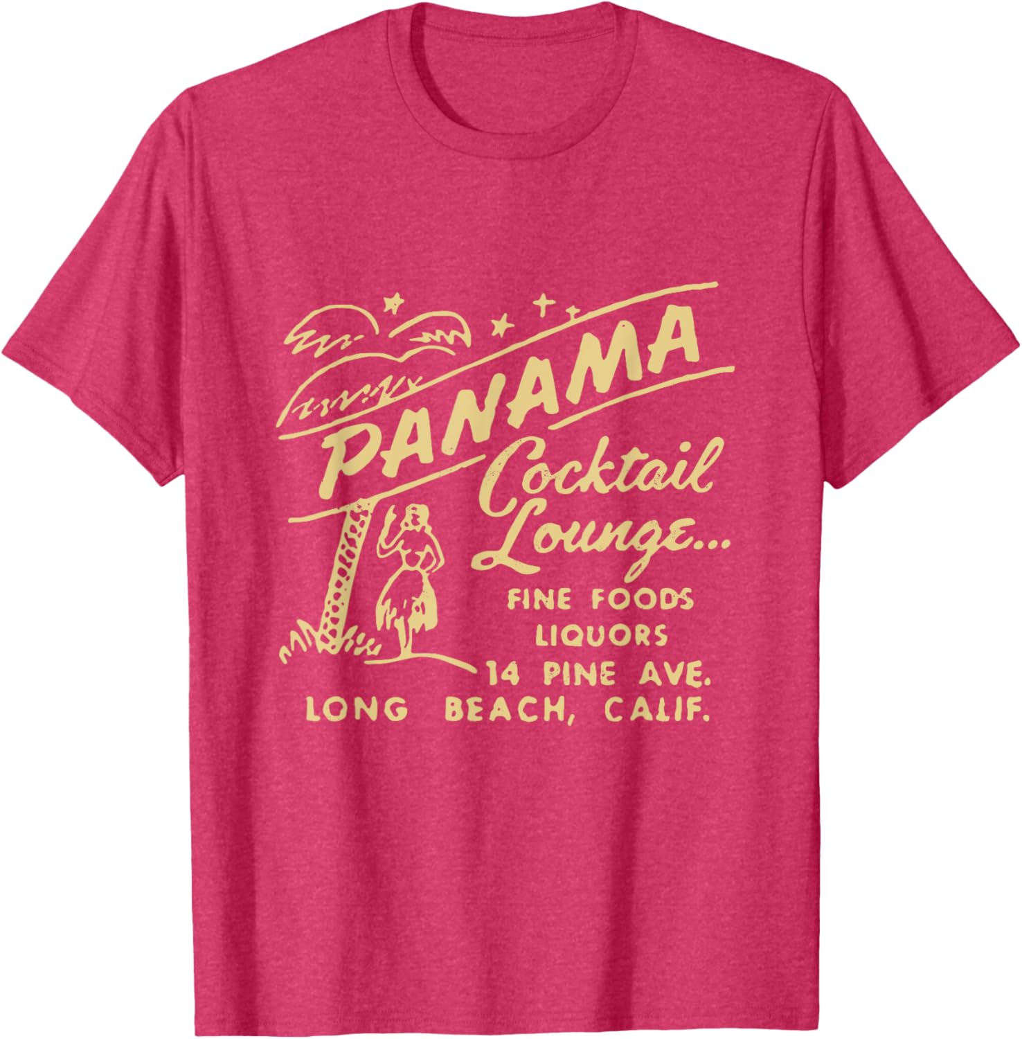 Panama Cocktail Lounge Unisex T-Shirt for Men and Women in Long Beach CA - 25