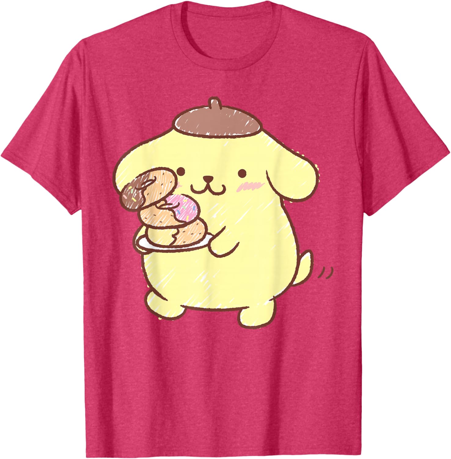 Pompompurin Donuts T-Shirt Cute & Comfy Clothing for Fans - 4