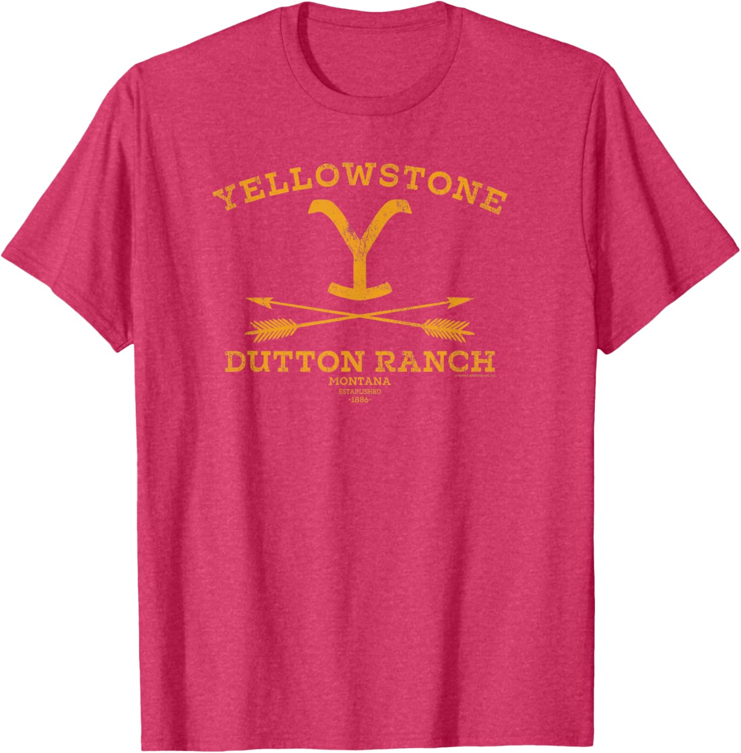 Yellowstone Dutton Ranch Arrows T-Shirt for Women - Black Crew Neck Cotton Blend - 13