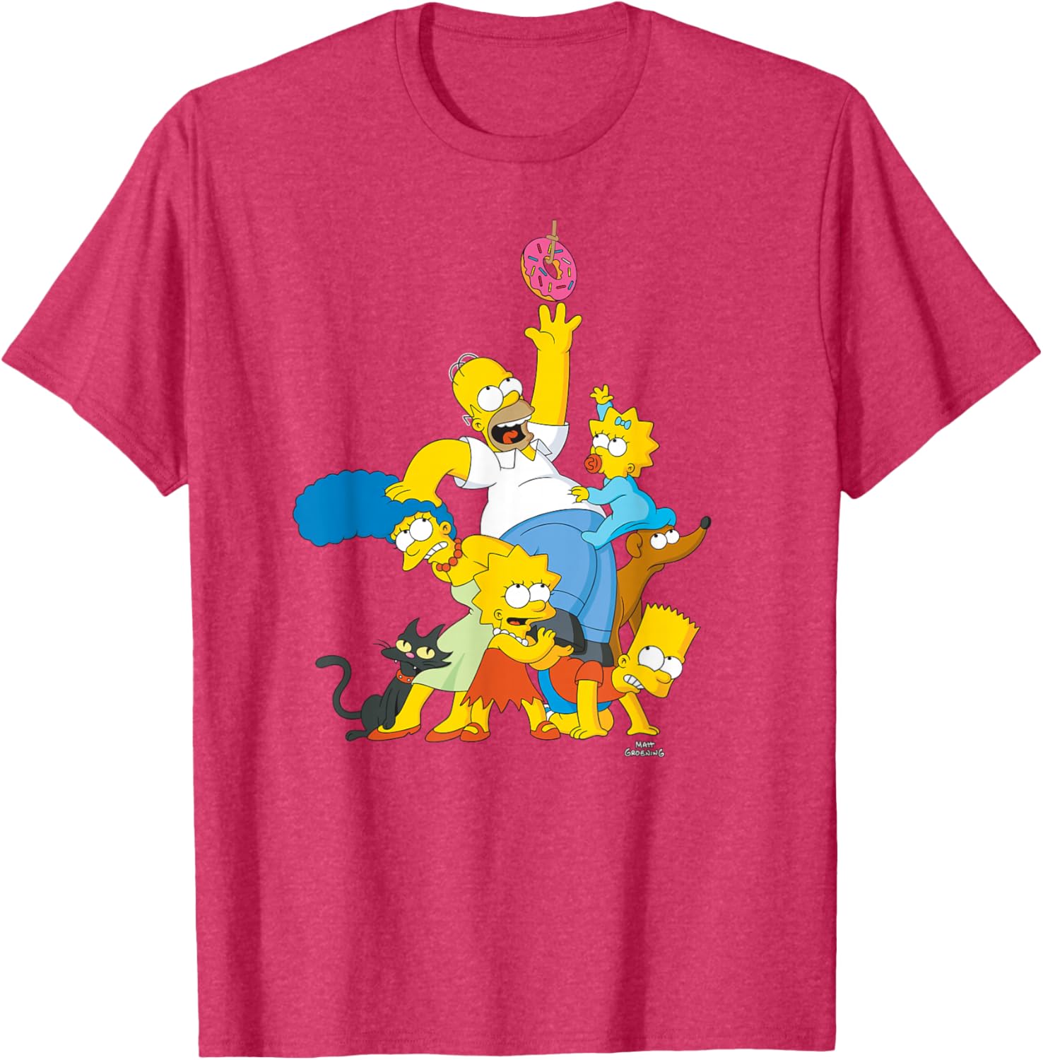 The Simpsons Family Donut Reach T-Shirt for Fun and Stylish Fans - 2