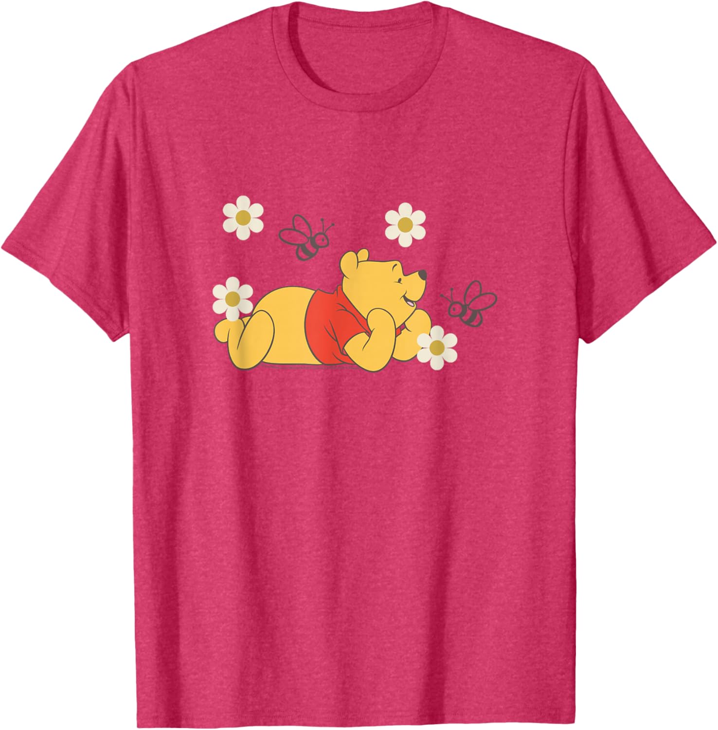 Winnie The Pooh Floral T-Shirt with Bees - Cute Nature-Inspired Apparel - 12