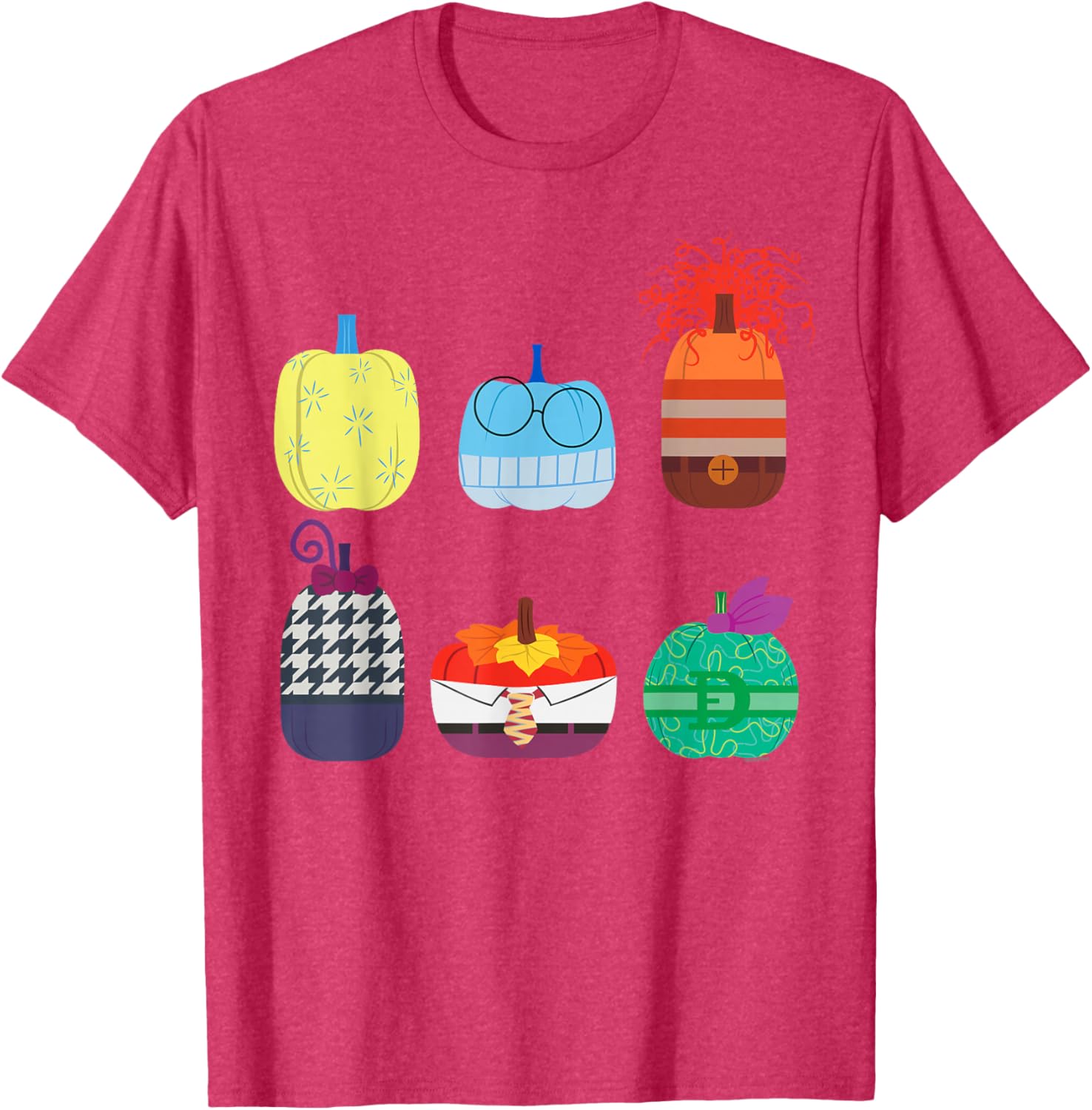 Inside Out 2 Halloween Pumpkin Grid T-Shirt for Fun Fall Fashion - 19