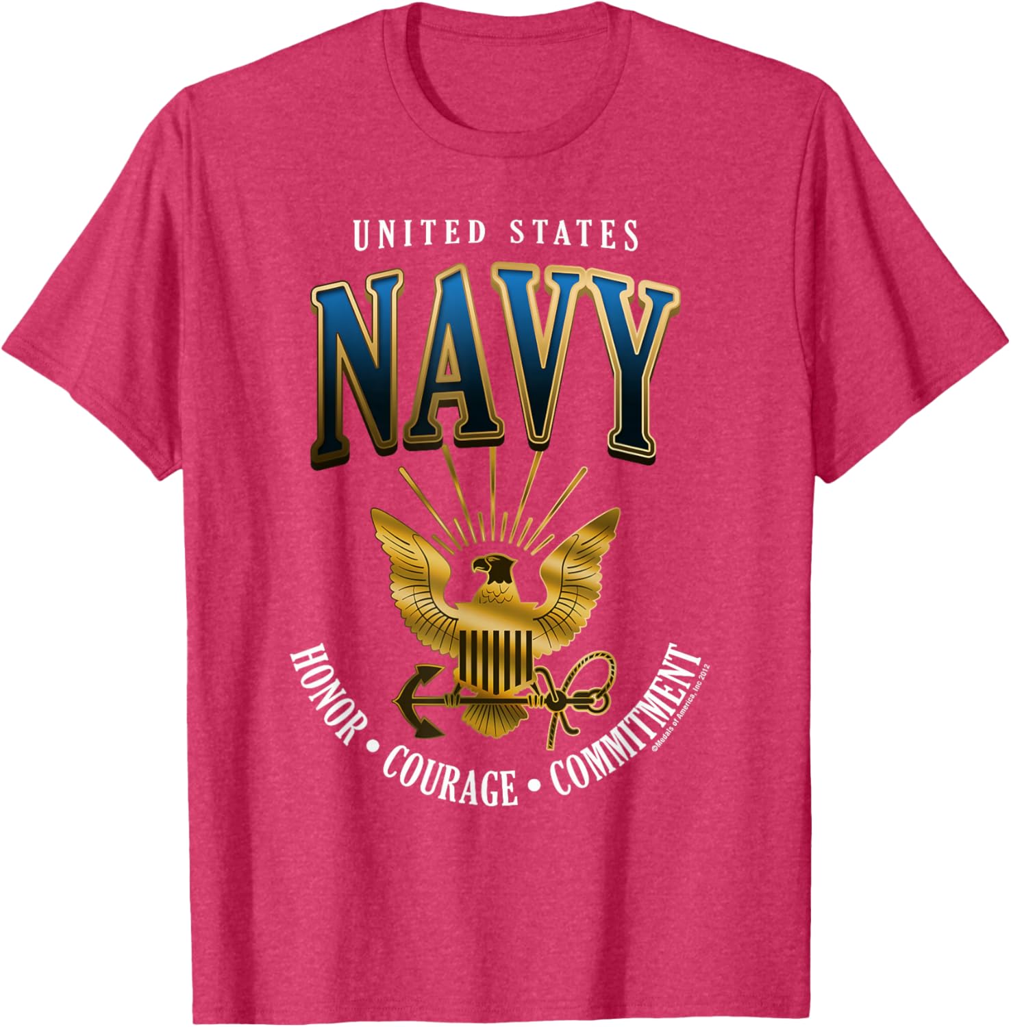 United States Navy Honor Courage Commitment T-Shirt for Proud Fans - 2