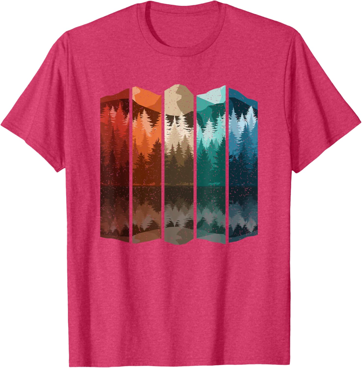 Vintage Mountain Forest Tree T-Shirt for Men - Retro Nature Style Apparel - 9