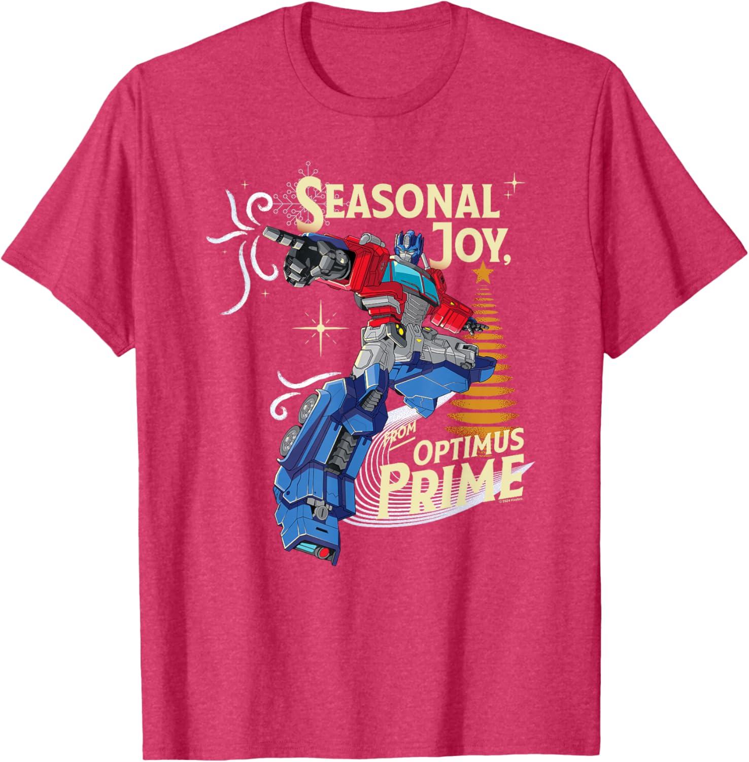 Transformers Optimus Prime Christmas T-Shirt for Seasonal Cheer - 16