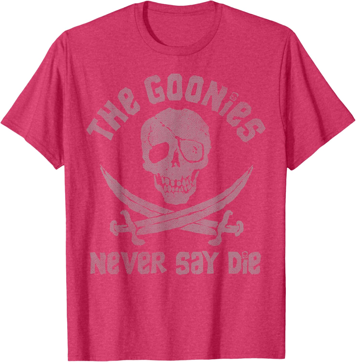 The Goonies Never Say Die Distressed Skull Swords Logo T-Shirt - 3