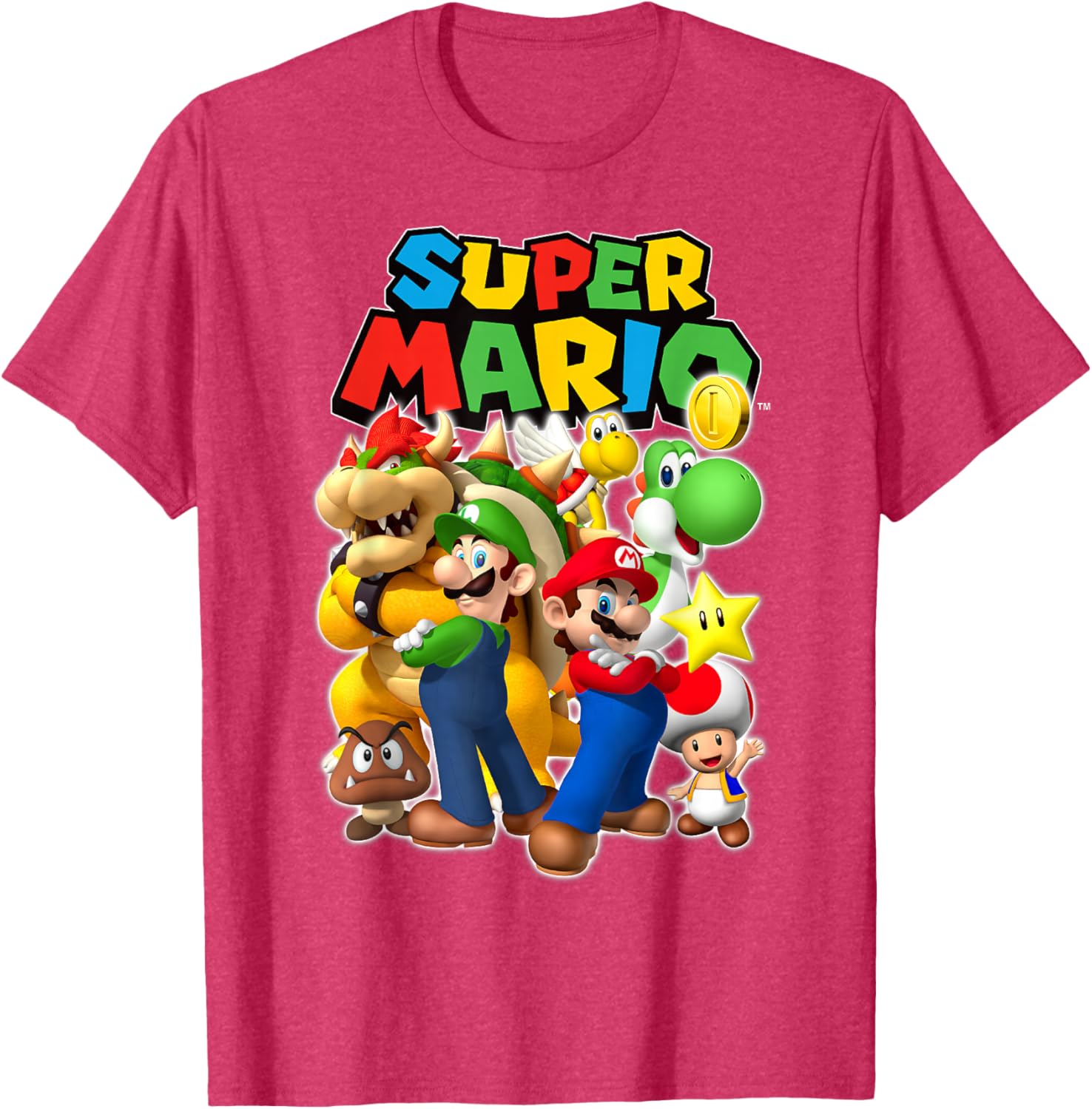 Super Mario Originals Group Shot T-Shirt for Gamers and Fans - 8