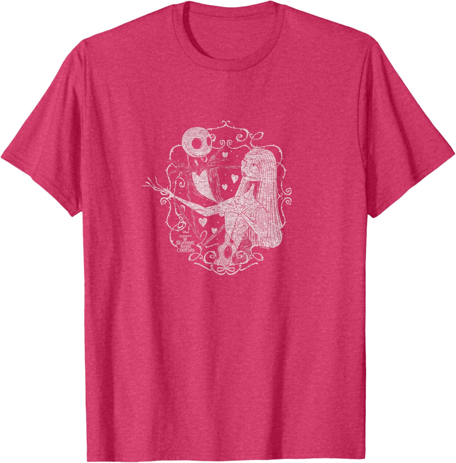 Nightmare Before Christmas Jack and Sally Valentine T-Shirt for Couples - 21