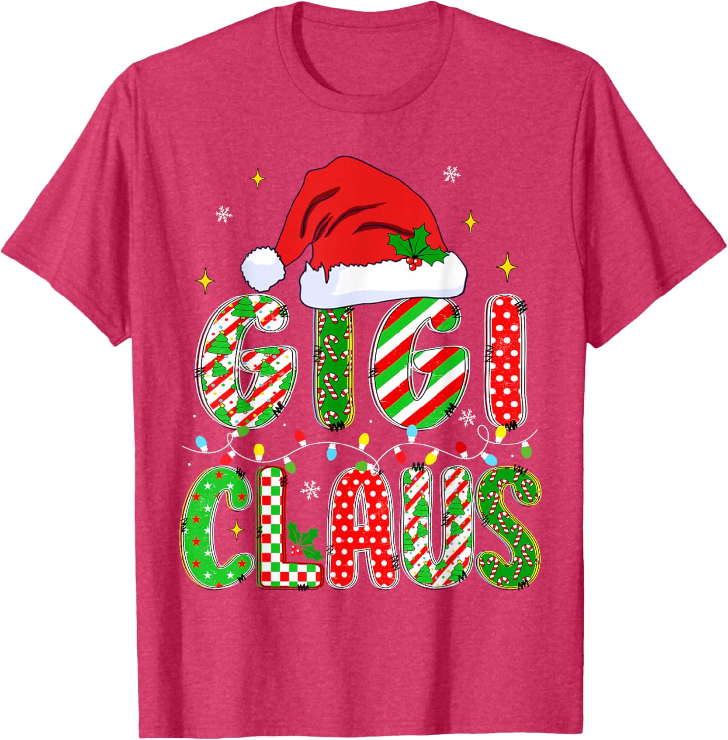 Festive HUGvyn Mom Matching Pajama T-Shirt for Family Christmas Fun - 14