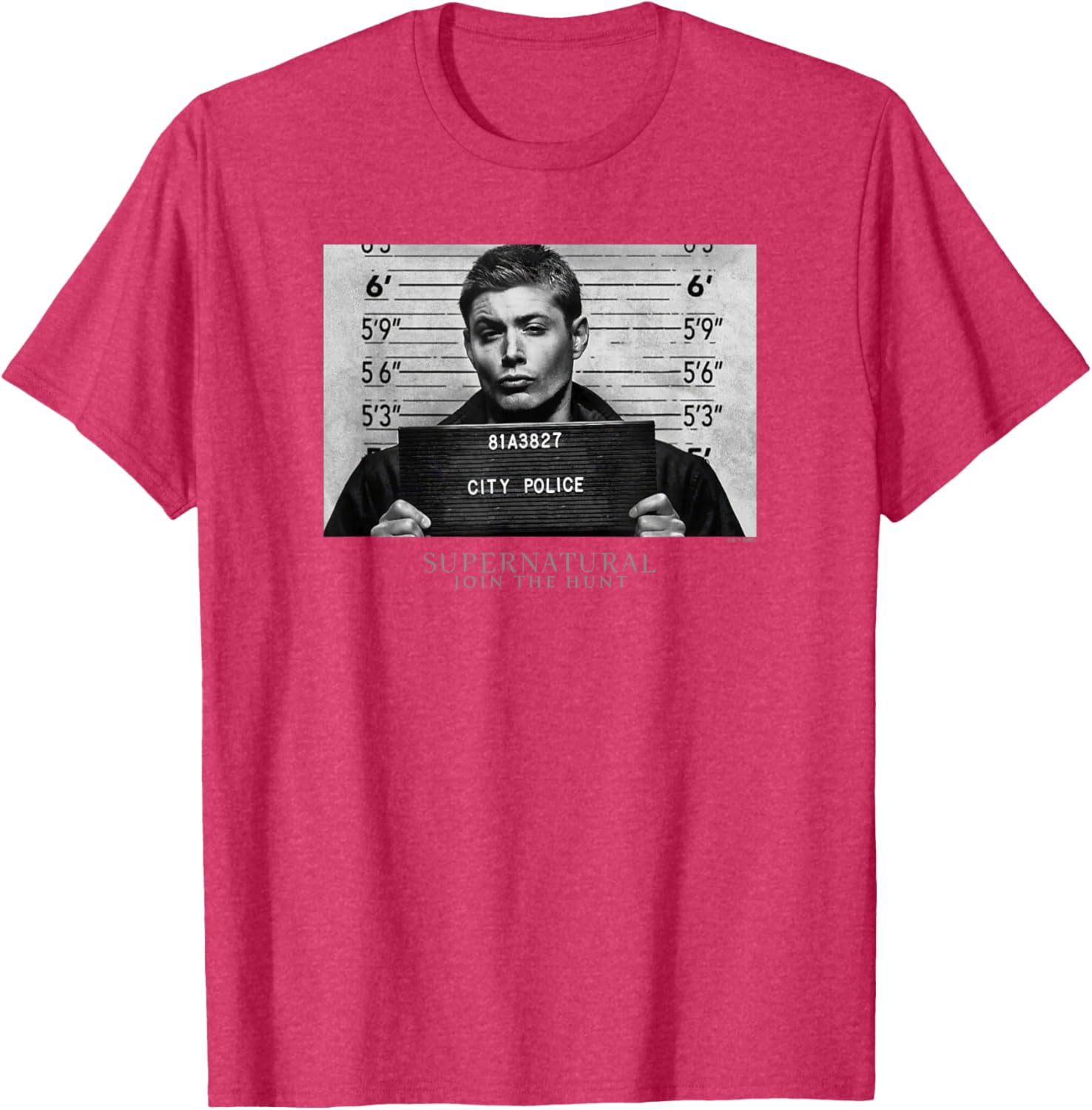 Supernatural Dean Winchester Mugshot Portrait T-Shirt for Fans - 7