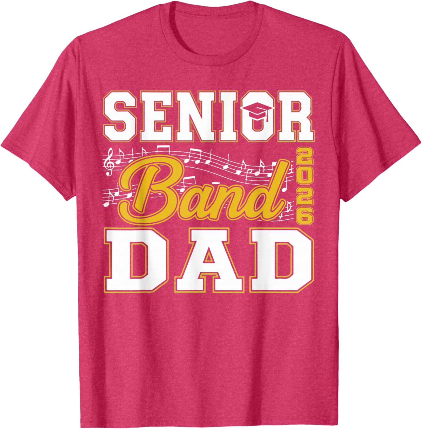 Senior Band Dad Class of 2026 Marching Band T-Shirt for Proud Fathers - 13