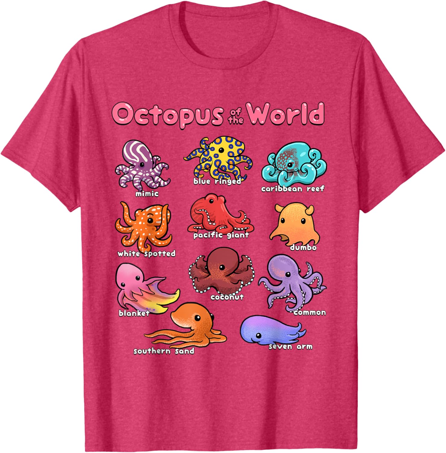 Octopus Sea Animals T-Shirt for Marine Life Lovers and Ocean Enthusiasts - 15