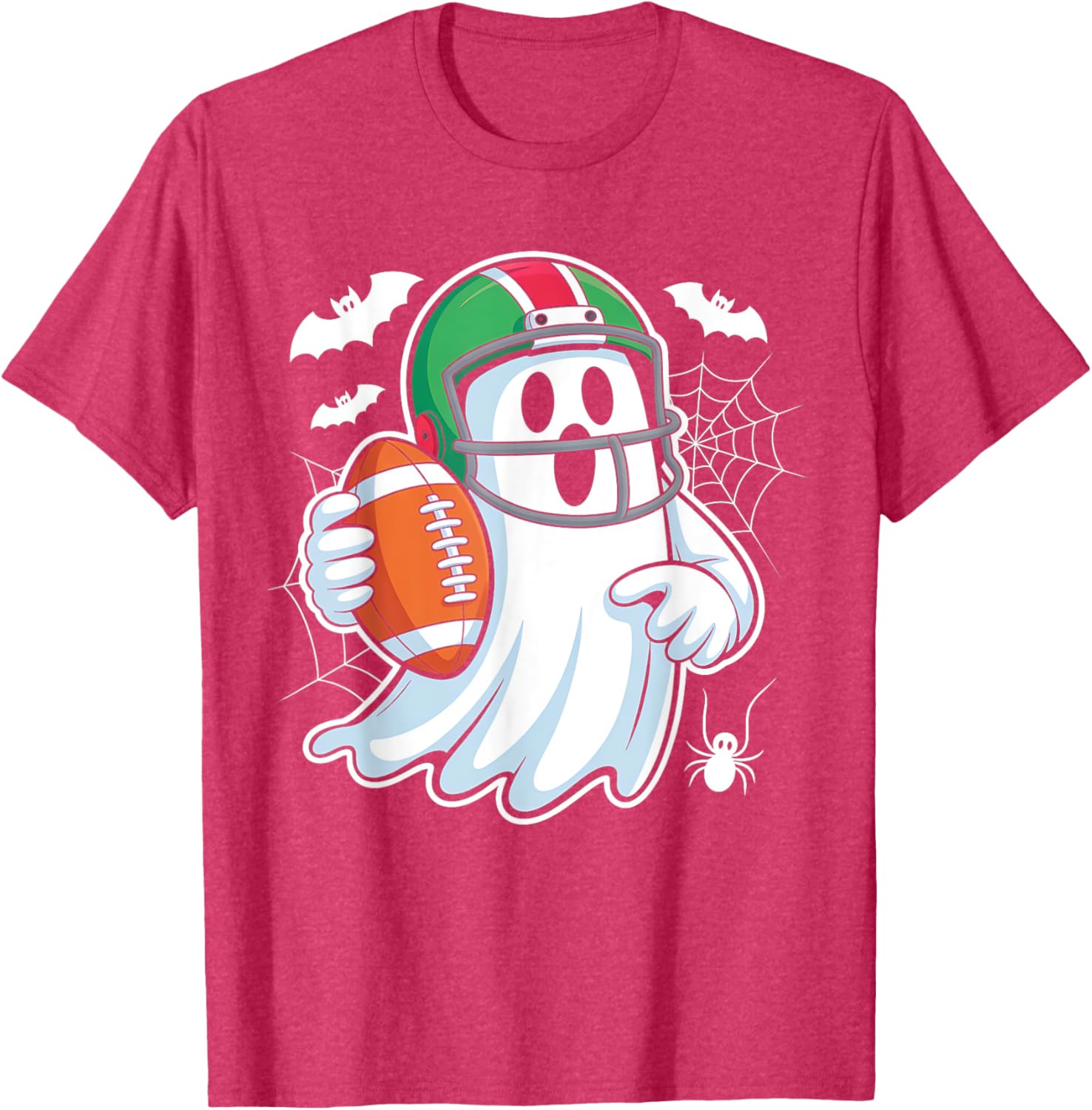 Funny Boo Ghost Playing Football Halloween T-Shirt for Spooky Fun - 14